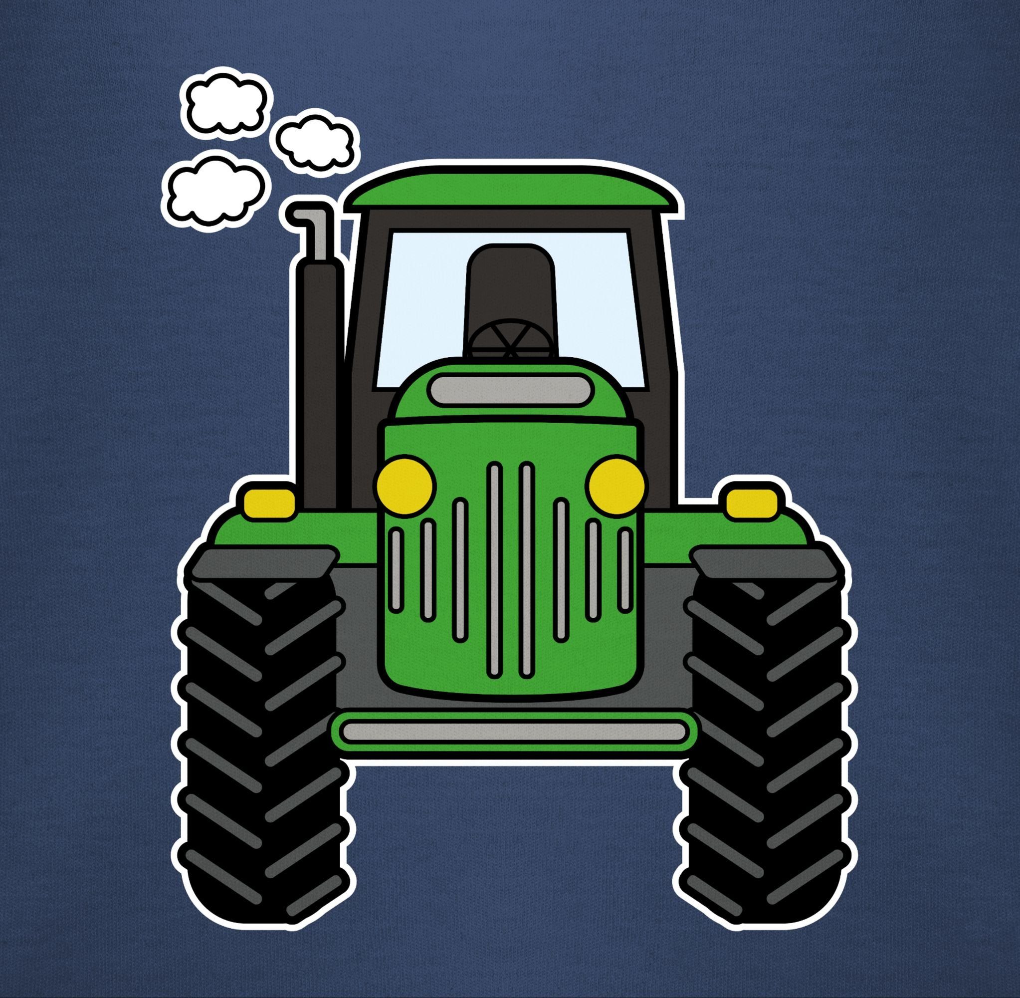 Kinder Mädchen (Gr. 50 - 92) Shirtracer Shirtbody Traktor Front - Baby Bagger Traktor und Co. - Bio Baby Strampler langarm Kleid