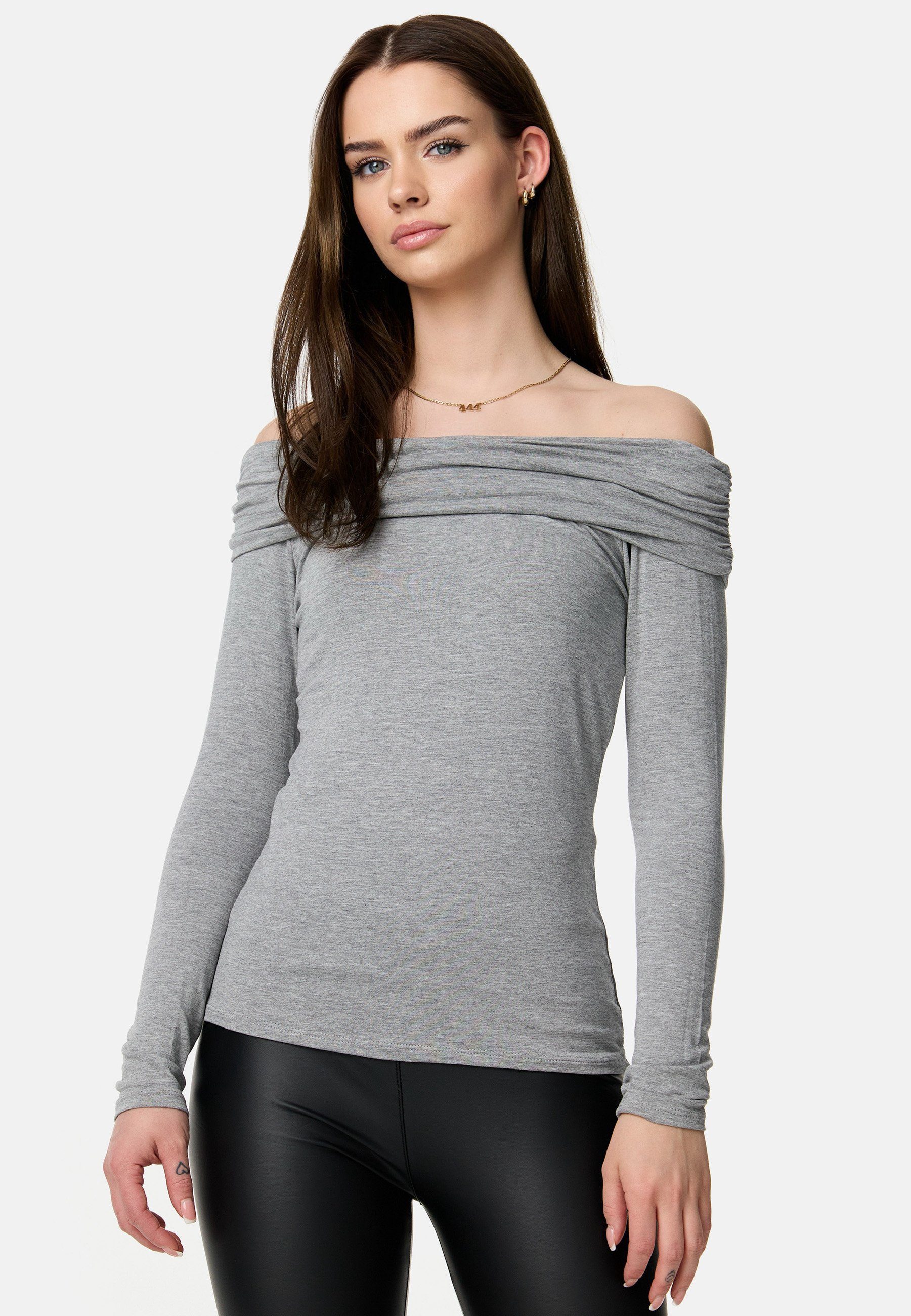 Worldclassca Longsleeve Worldclassca Off Shoulder Longsleeve Basic Shirt Uni T-Shirt Langarm