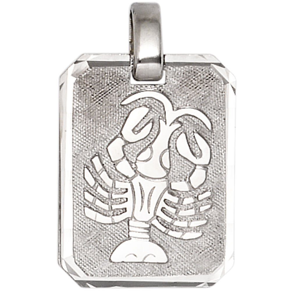 Schmuck Krone Kettenanhänger Anhänger Sternzeichen Krebs aus 925 Silber