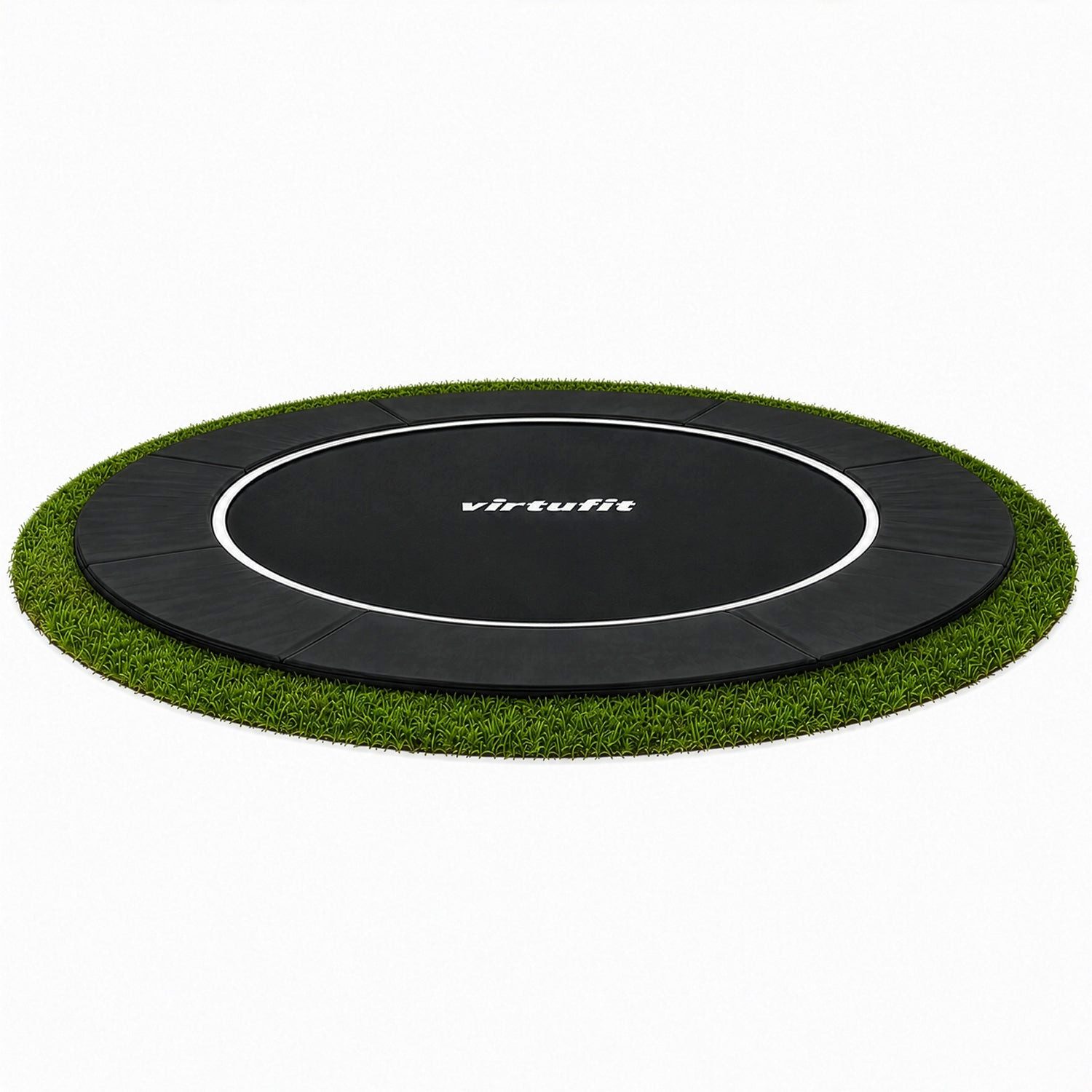 VirtuFit Trampolinschutzrand VirtuFit Premium Groundlevel Trampolin - Flaches Sprungfeld - 251 cm -
