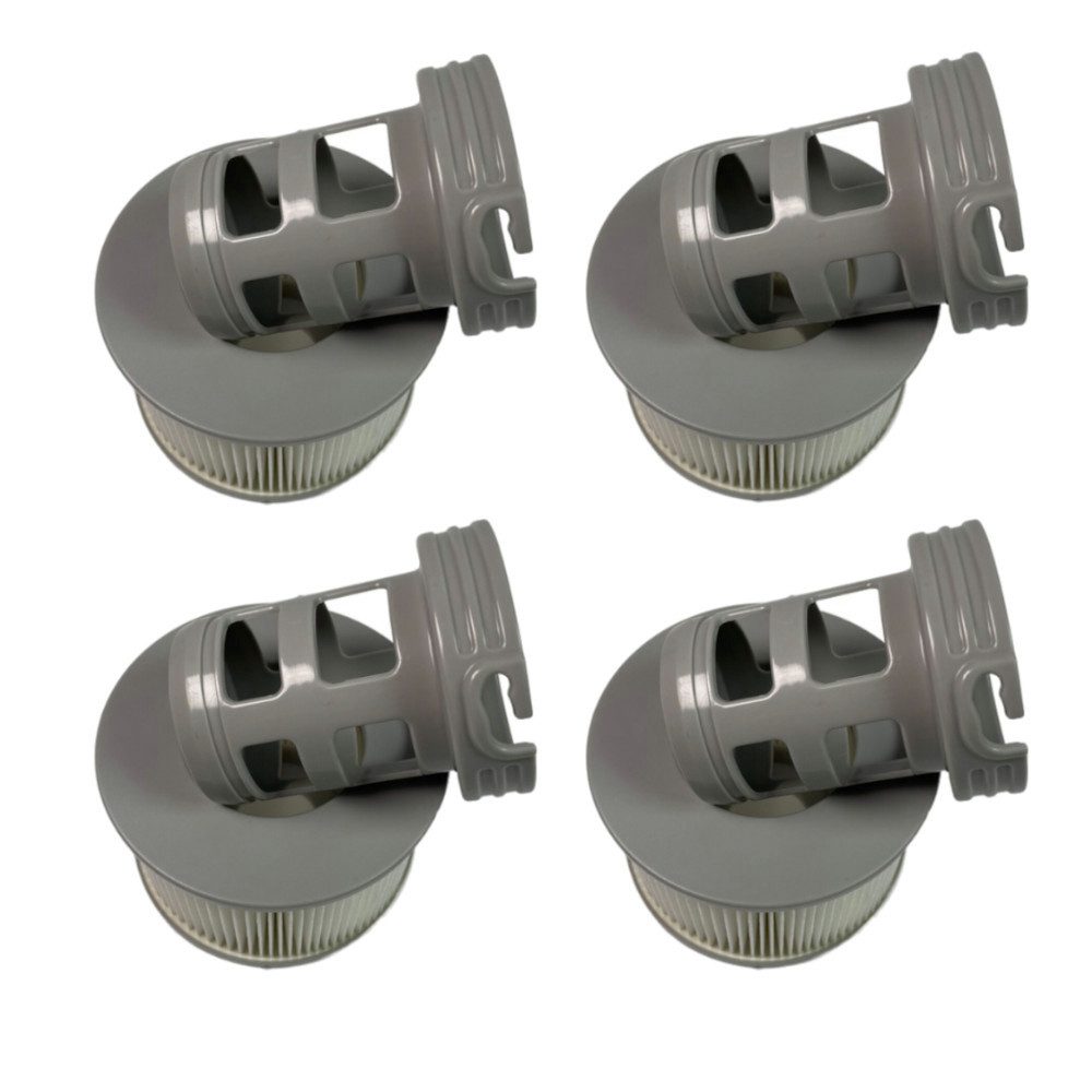 Trade-Shop Ersatzfilter 4x passend für MSpa Luxury Exotic b-151, Jet j-211, Jet j-213, Zubehör für MSpa Whirlpools ab Baujahr 2020. Dank des mitgelieferten Adapters auch passend für Modelle bis 2019., Whirlpool-Filter / Kartuschenfilter inkl. Adapter und Dichtungsring