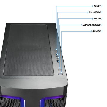 Kiebel Vulkano V Gaming-PC (AMD Ryzen 9 AMD Ryzen 9 5900X, RTX 4070, 32 GB RAM, 2000 GB SSD, Wasserkühlung, ARGB-Beleuchtung, WLAN)