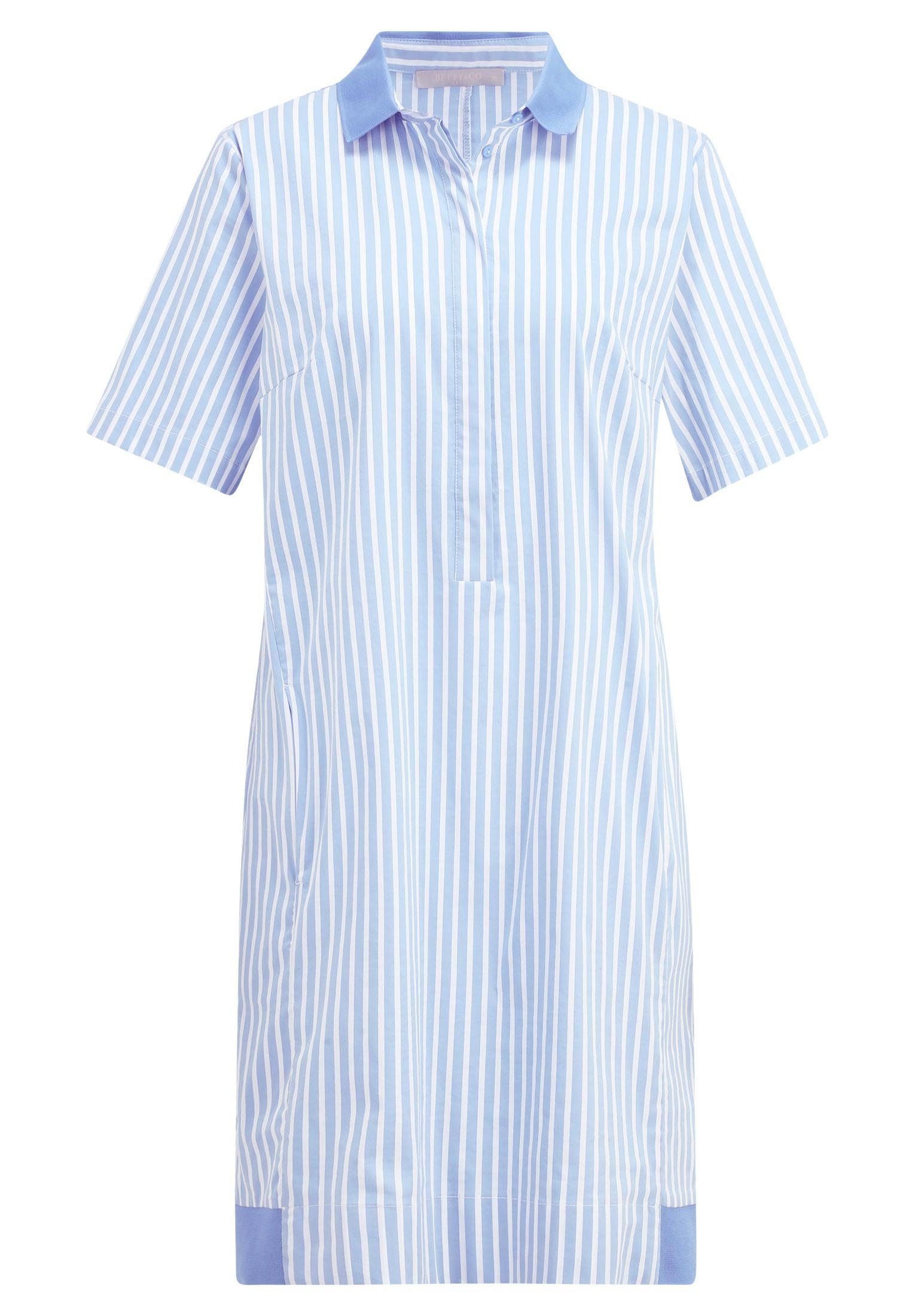 Betty Barclay Betty&Co A-Linien-Kleid hellblau/weiß