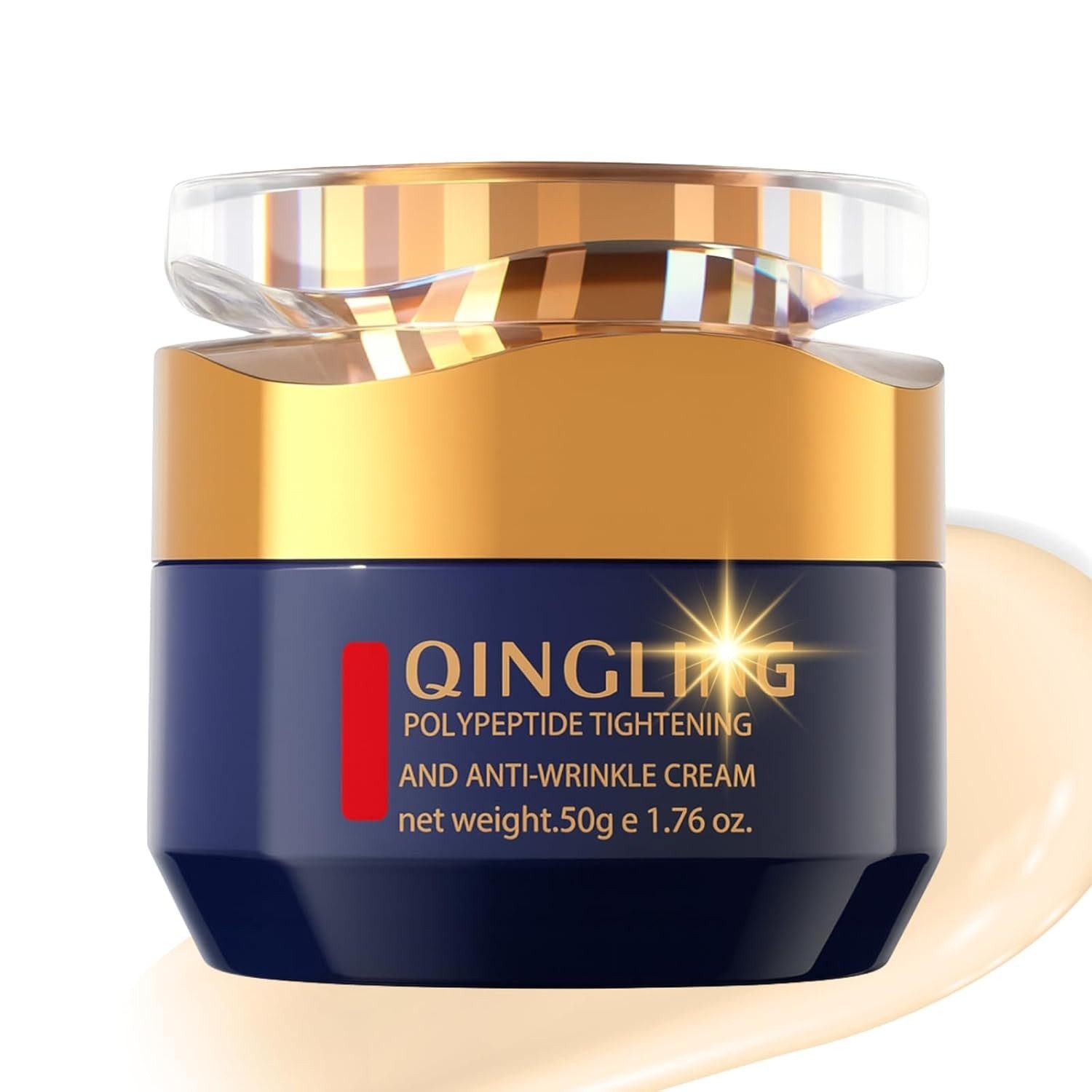Qingling Gesichtspflege Polypeptide Tightening Creme gegen Falten, Faltenentfernungscreme Feuchtigkeitsspendend und Pflegend, Straffungs- und Anti-Falten-Creme mit Polypeptiden & Niacinamide