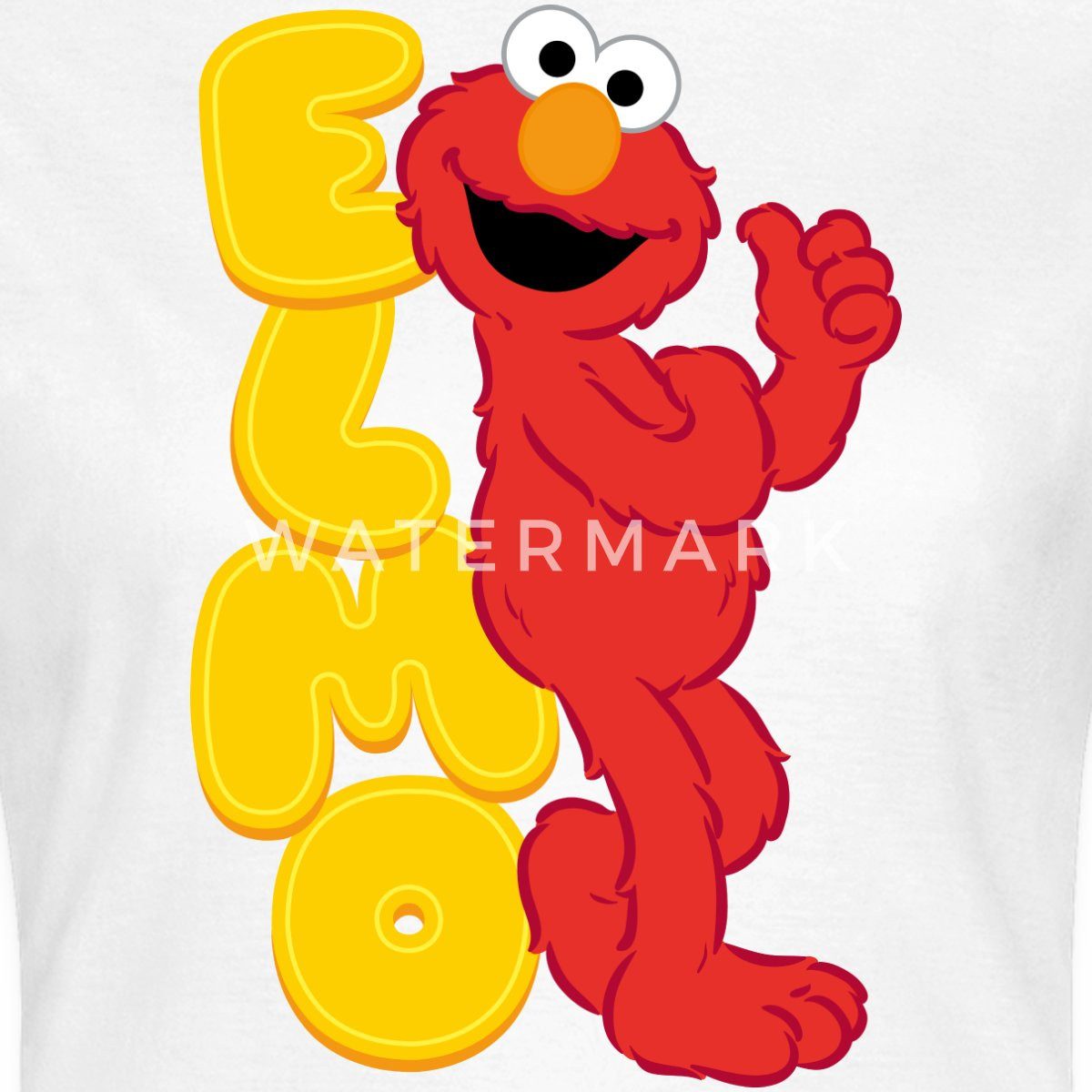 Spreadshirt T-Shirt Sesamstraße Elmo Mit Schriftzug Frauen T-Shirt (1-tlg) Slim Fit, fällt klein aus