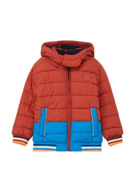 s.Oliver Outdoorjacke Steppjacke mit abnehmbarer Kapuze Kontrast-Details