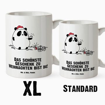 Mr. & Mrs. Panda Tasse Panda Weihnachtsgeschenk - Weiß - Jumbo Tasse, spülmaschinenfest, XL, XL Tasse Keramik, Einzigartiges Design