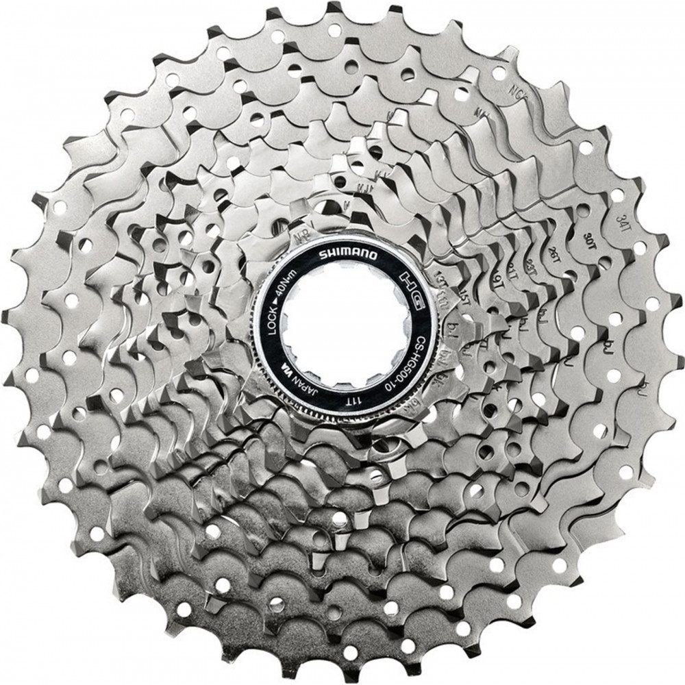 Shimano Fahrradkette CS-HG500-10 10-fach Kassette für MTB und Trekking in Schwarz