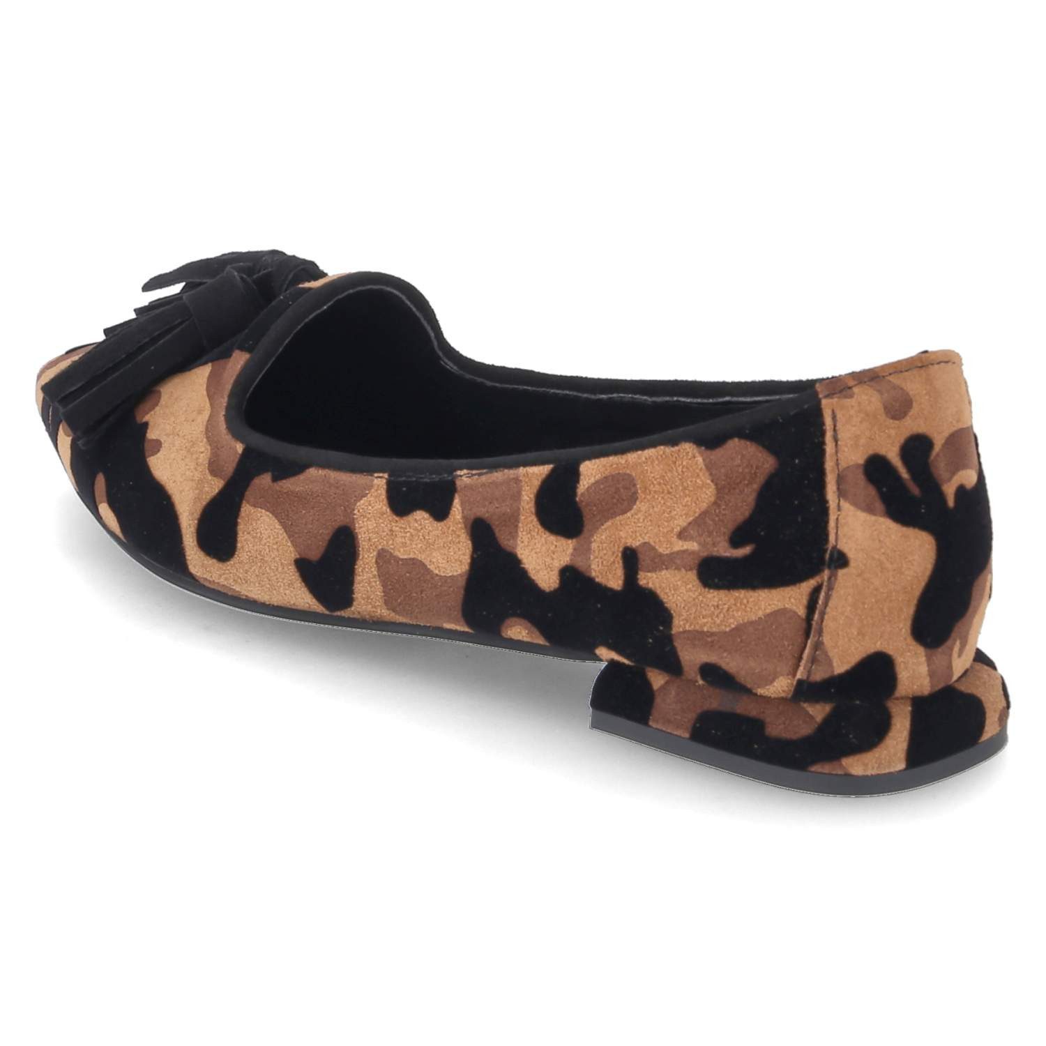 Kaerlek Kaerlek K132 Cuoio/Nero Damen Rauleder schwarz Ballerina