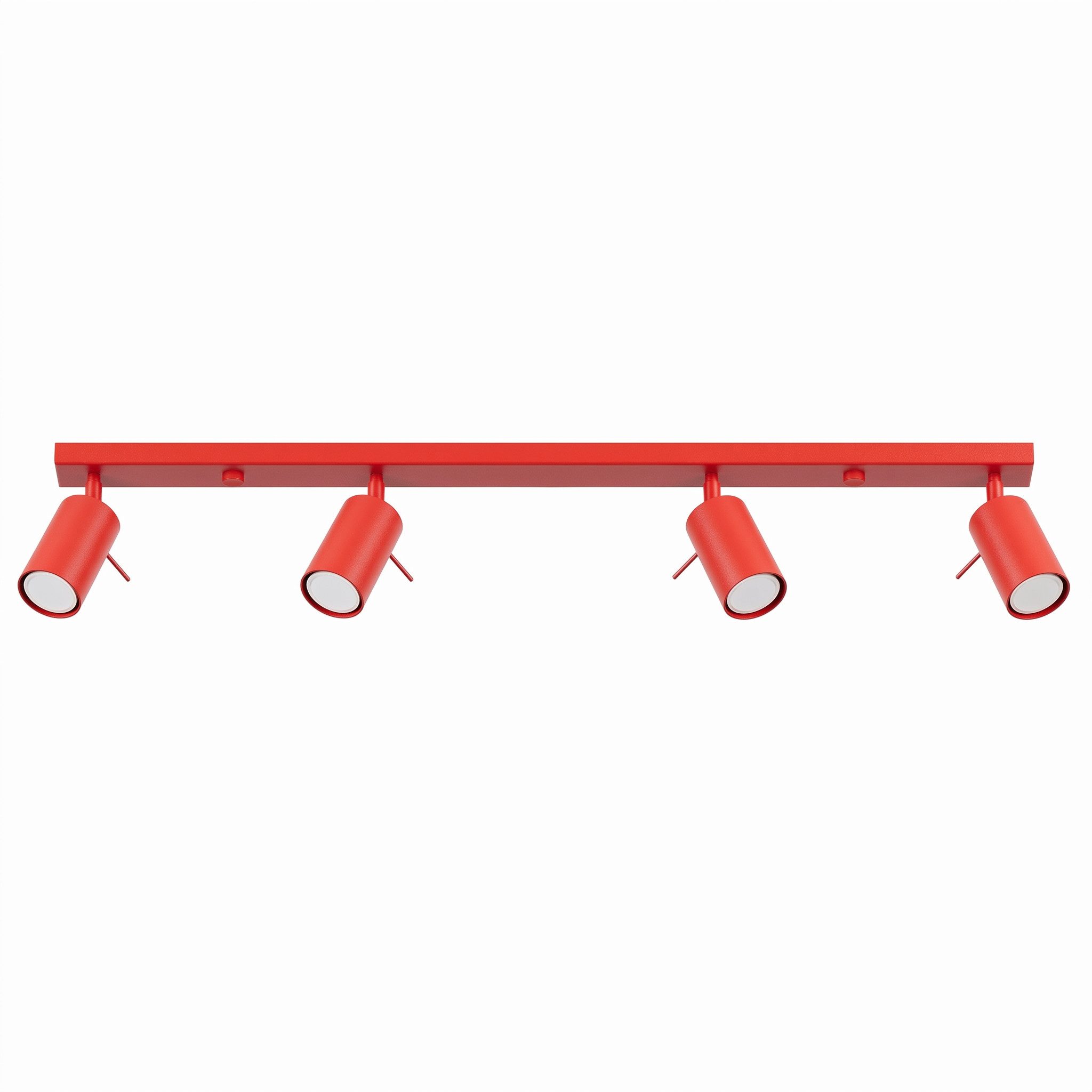 SOLLUX lighting Deckenleuchte Plafond RING 4L rot, Nicht enthalten