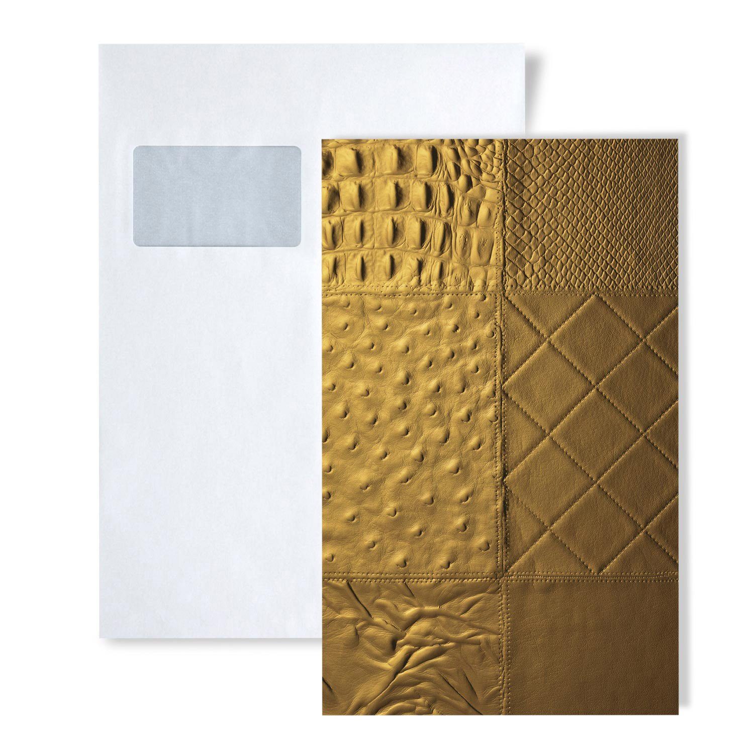 Wallface Wandpaneel S-13926-SA, BxL: 15x20 cm, (1 MUSTERSTÜCK, Produktmuster, 1-tlg., Muster des Wandpaneels) Gold, metallisch glänzend