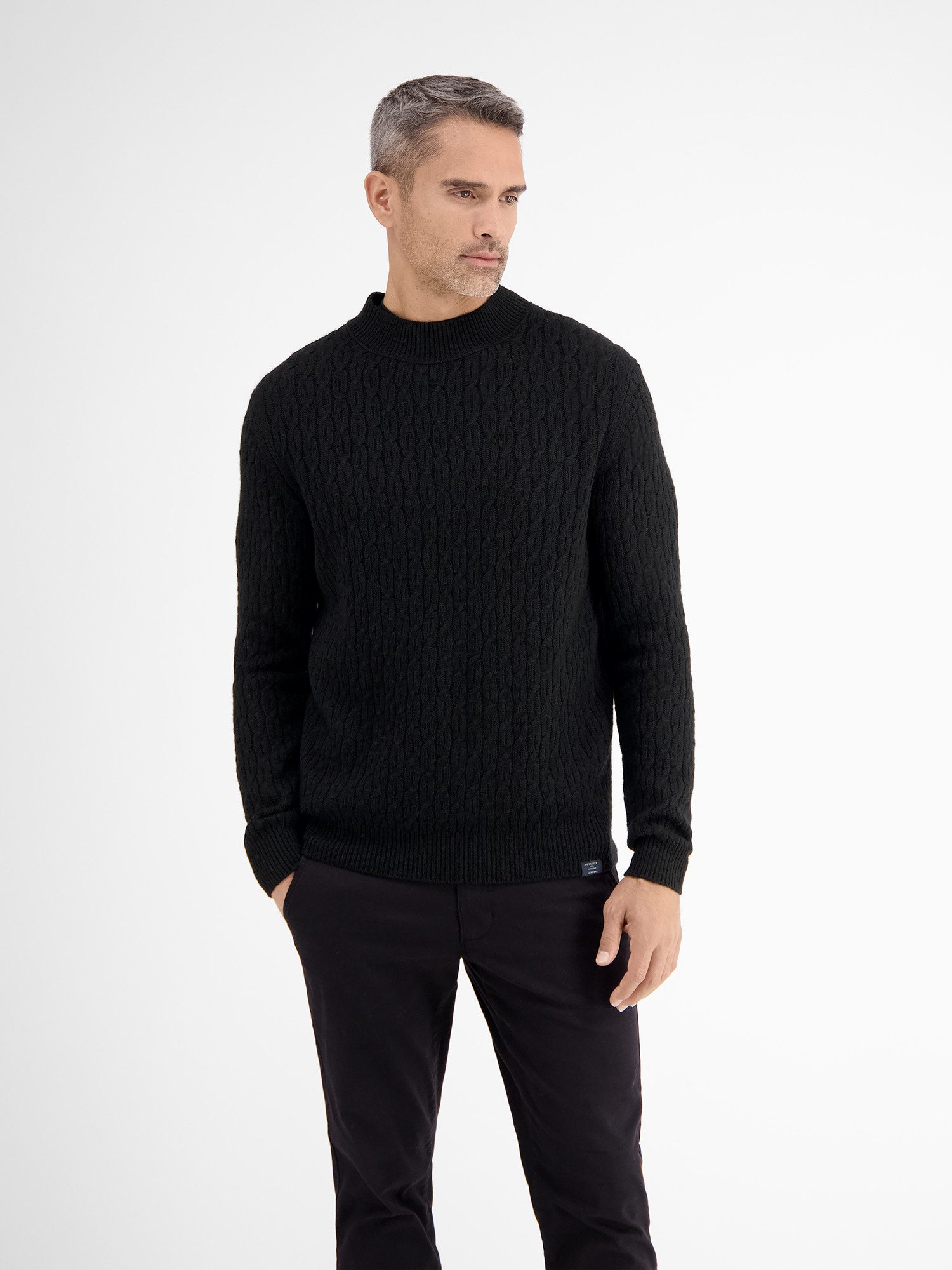 LERROS Strickpullover Cable-Strickpullover mit Turtleneck