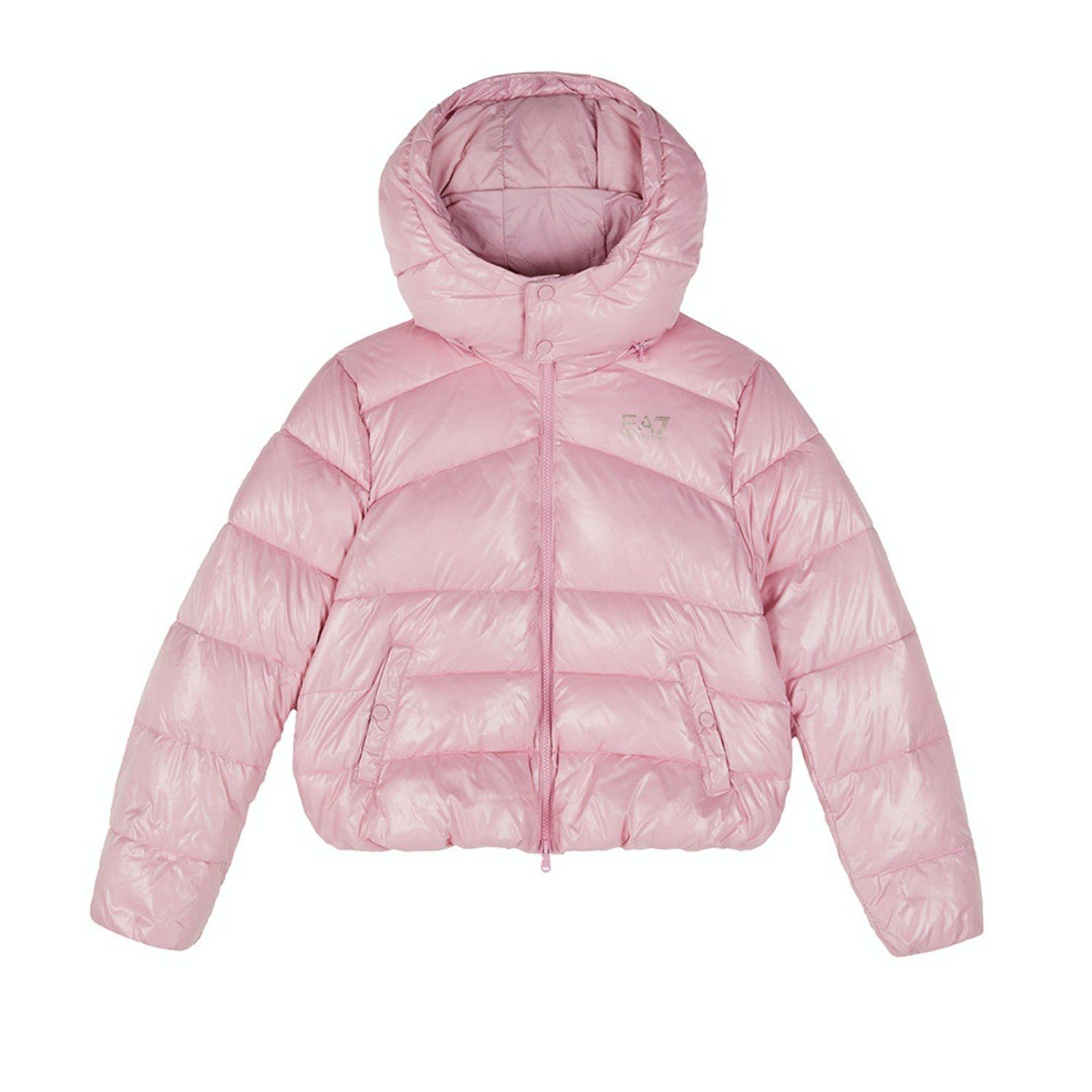 Emporio Armani Steppjacke EA7 Emporio Armani Kinder Steppjacke mit Logo rosa