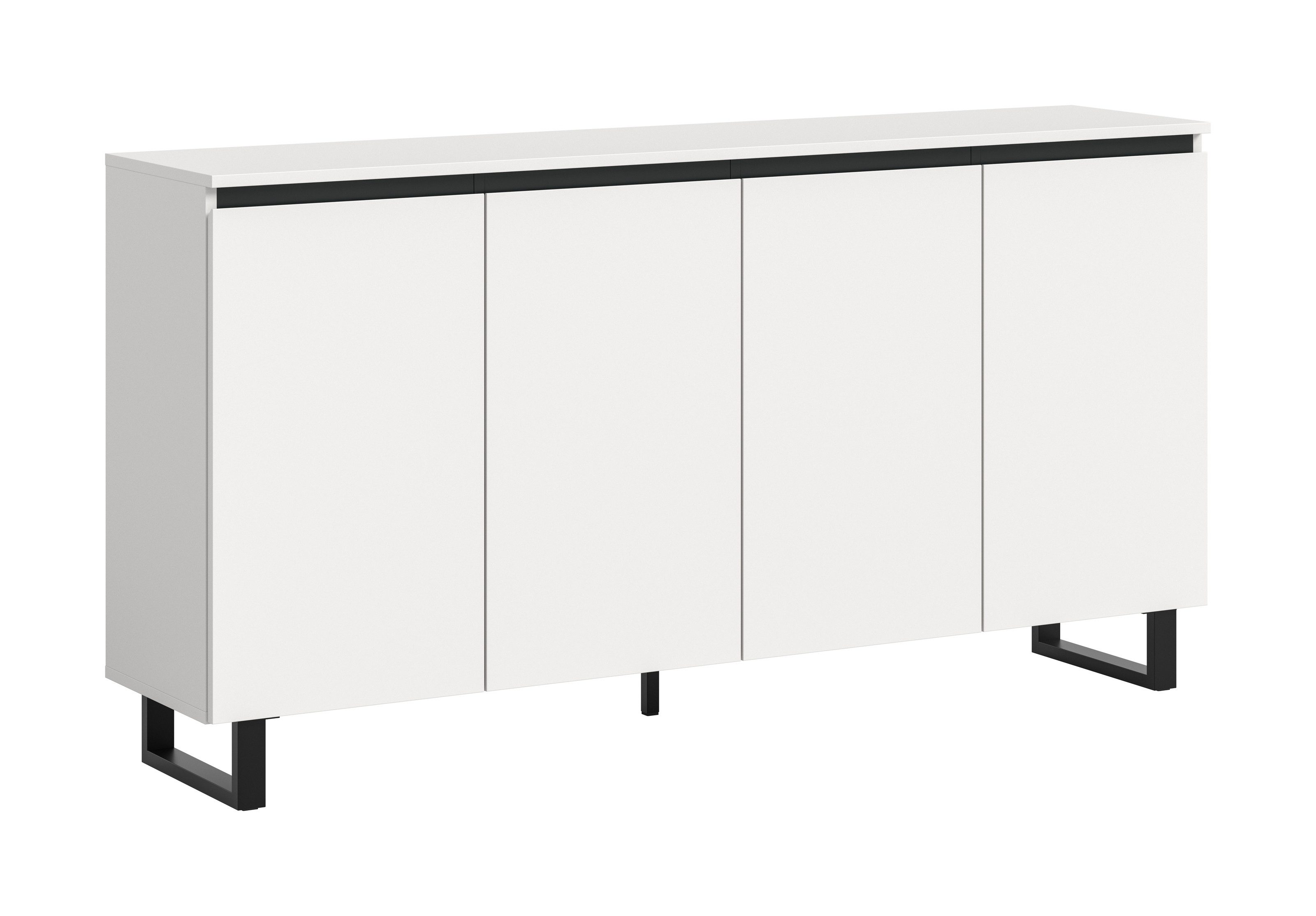 freiraum Sideboard Tomasa, in Weiß - 160x84x36cm (BxHxT)