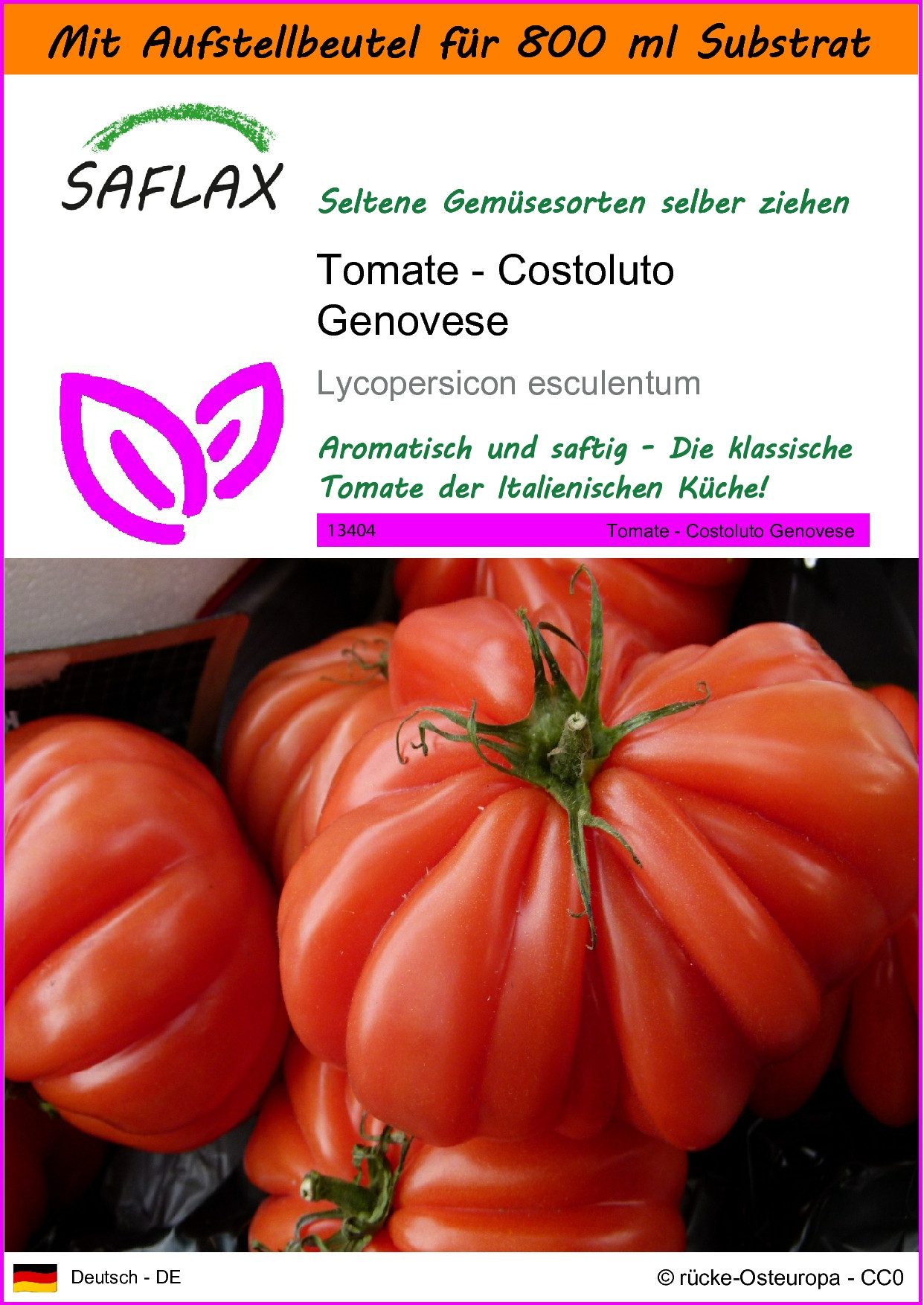 Gemüsesamen SAFLAX - Garden in the bag - Tomate - Costoluto Genovese