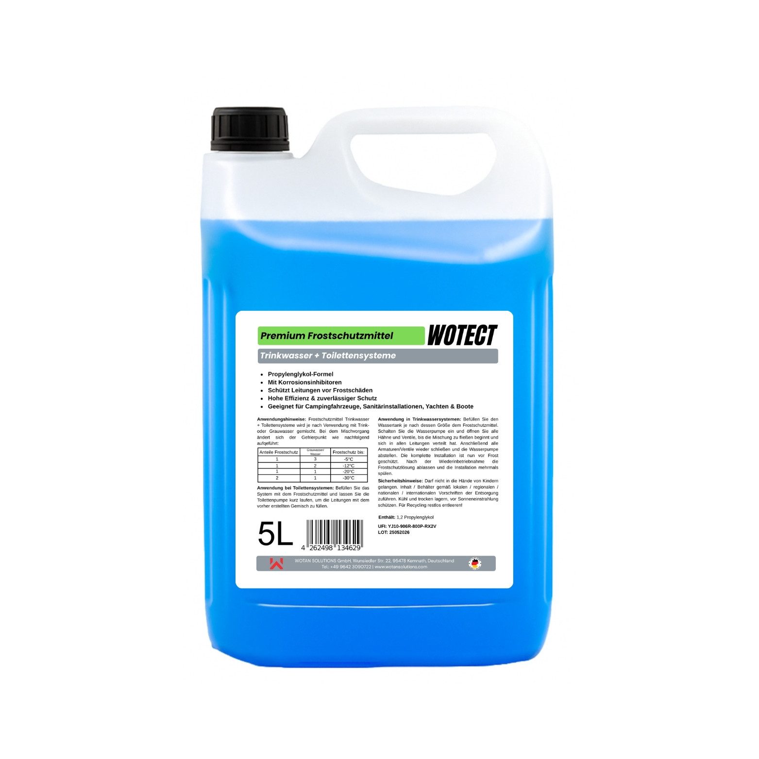 Wotect Trinkwasser-Frostschutz Wotect Marina & Camping Frostschutz, 5 l