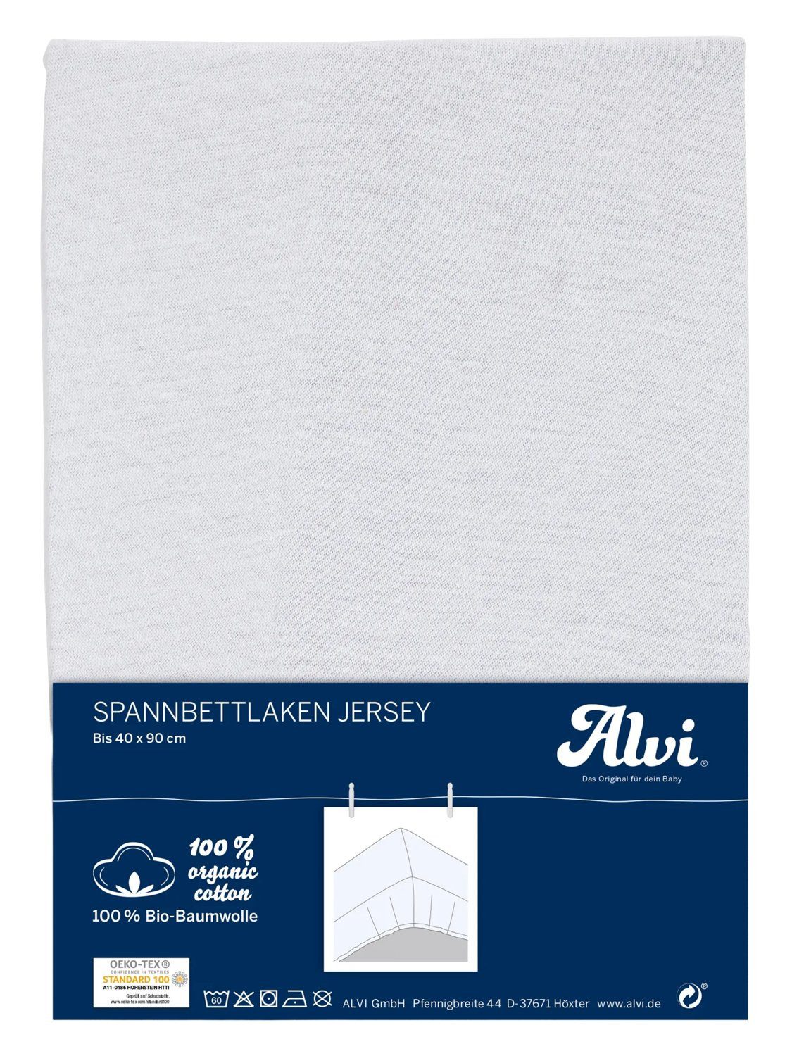 Alvi® Spannbettlaken Spannbettlaken, Baumwolle, Gummizug: rundum, (1 Stück), faltenfrei durch Gummizug