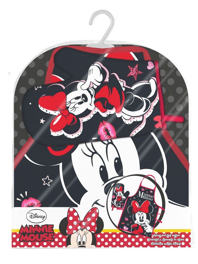 Disney Kochschürze Disney Minnie Smooch Damen-Schürze 2-teiliges Set