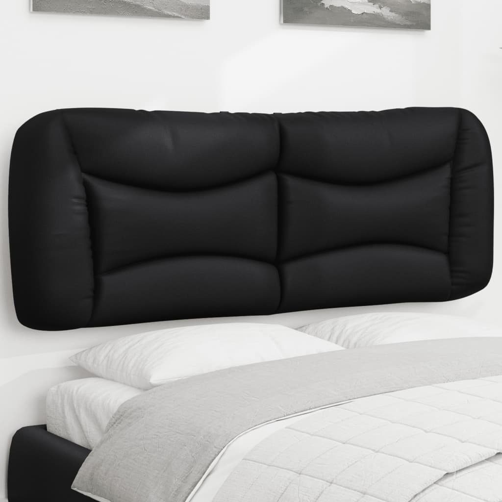 vidaXL Bett Kopfteil-Kissen "Hvar" Schwarz 120 cm Kunstleder (1-tlg)
