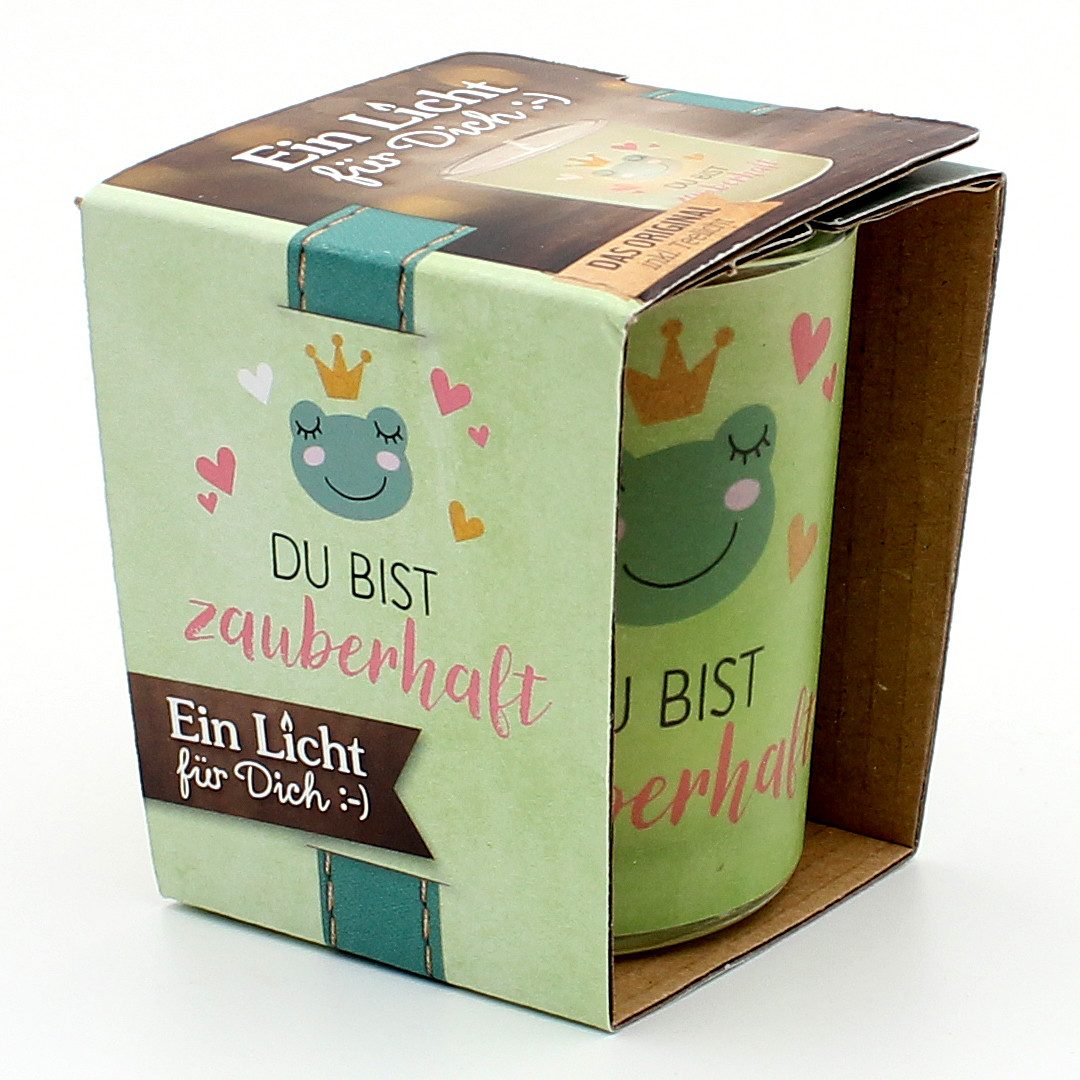 Dekohelden24 Windlicht Windlichtglas mit Motiv: Du bist zauberhaft.