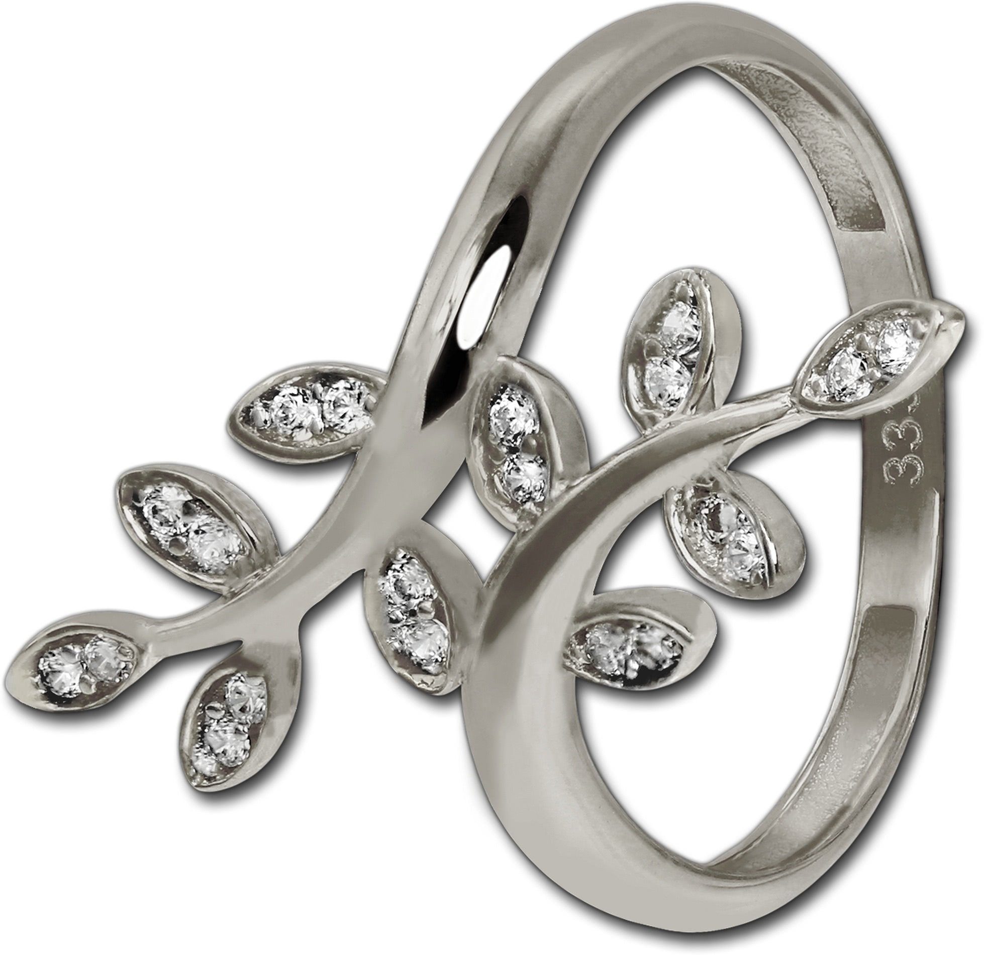 GoldDream Goldring GoldDream Ring Damen Gr. 60 Ranke 8K, Damen Ring Echtgold, 333er Weißgold, silber, weiß, Ranke