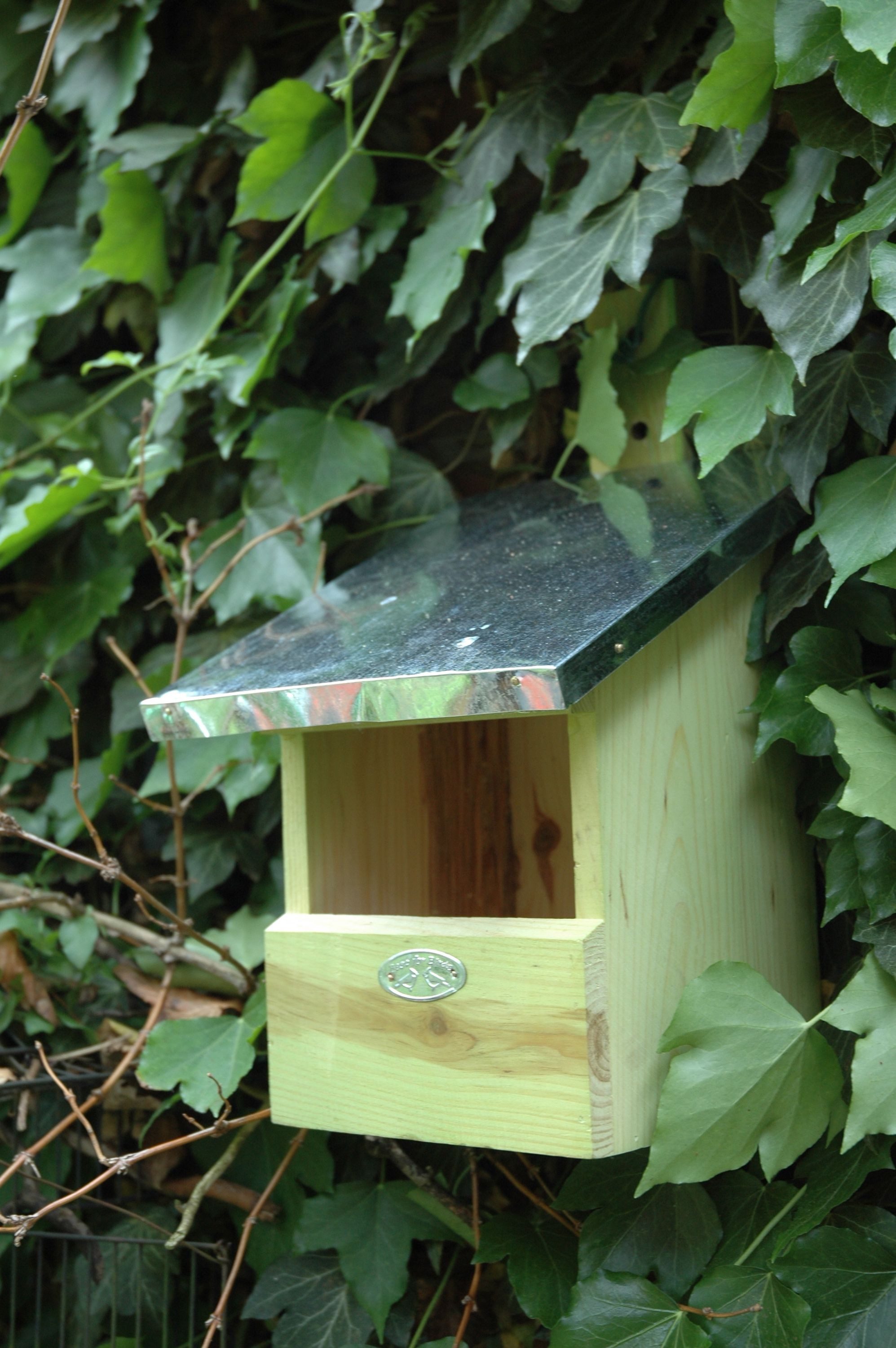 esschert design Nistkasten Nistkasten Rotkehlchen Rotschwänzchen Brutkasten Vogelhaus grün Holz