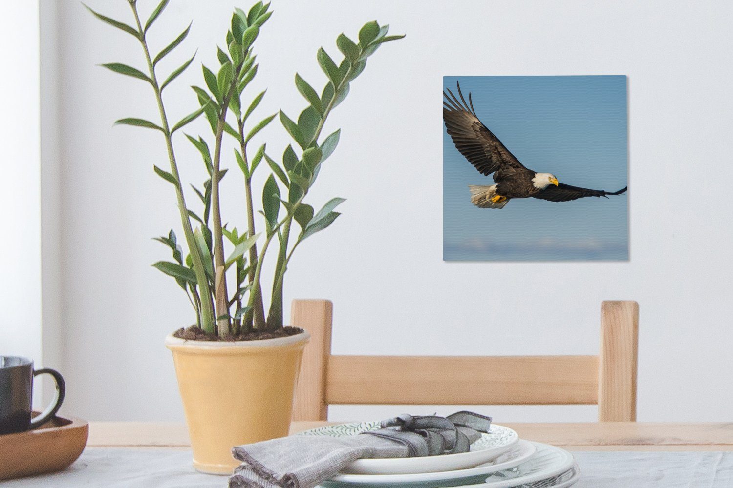 Leinwandbild für Wohnzimmer OneMillionCanvasses® St), (1 Leinwand Vogel Adler - Bilder - Schlafzimmer Raubvögel,