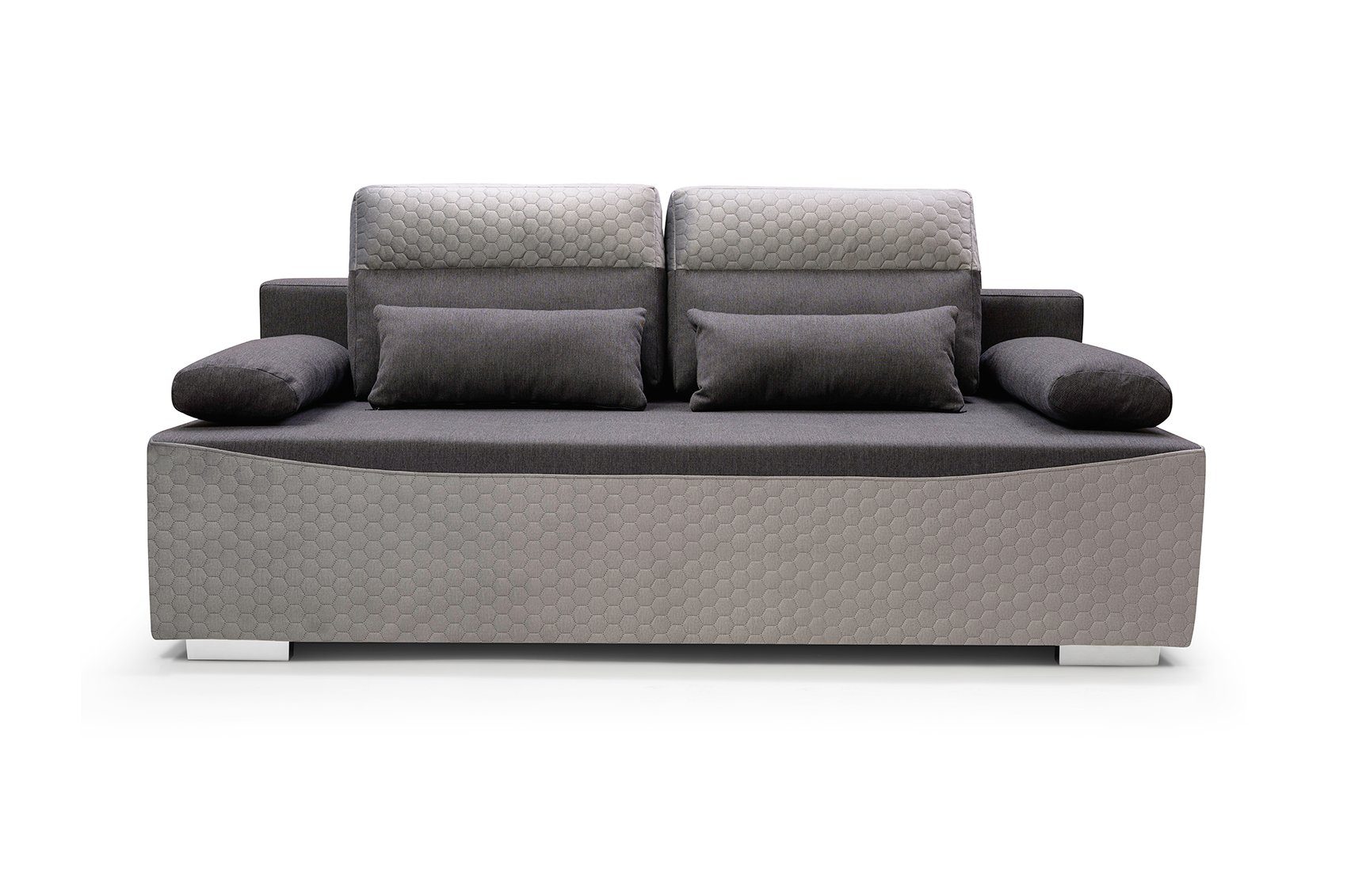 Modernes Costanza 2-Sitzer Schlaffunktion Graphit Siblo Sofa mit Zweisitzer