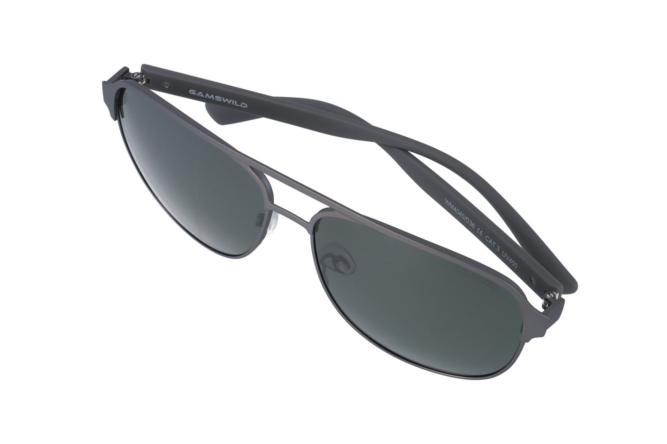 Gamswild Brille Vollmetallrahmen Pilotenbrille GAMSSTYLE Sonnenbrille grau Unisex WM4040 Mode