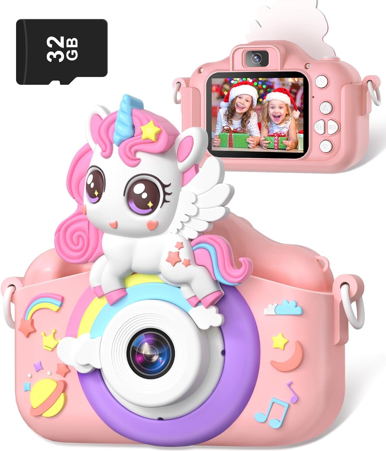 Digitalkamera Kinder, 2.0" Bildschirm Kinder Kamera SD Karte 32GB Kinderkamera
