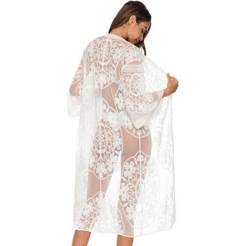 AFAZ New Trading UG Strandkleid Damen Crochet Kimono Cardigan Bikini Cover Up Loose Lange Boho Bikini