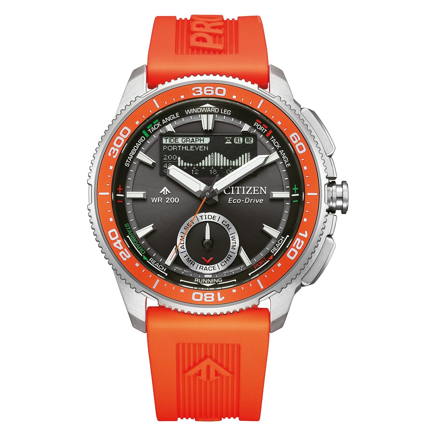 Citizen Quarzuhr Wave Tracker JV3000-13E, Armbanduhr, Solar, Herrenuhr, analog, automatischer Kalender