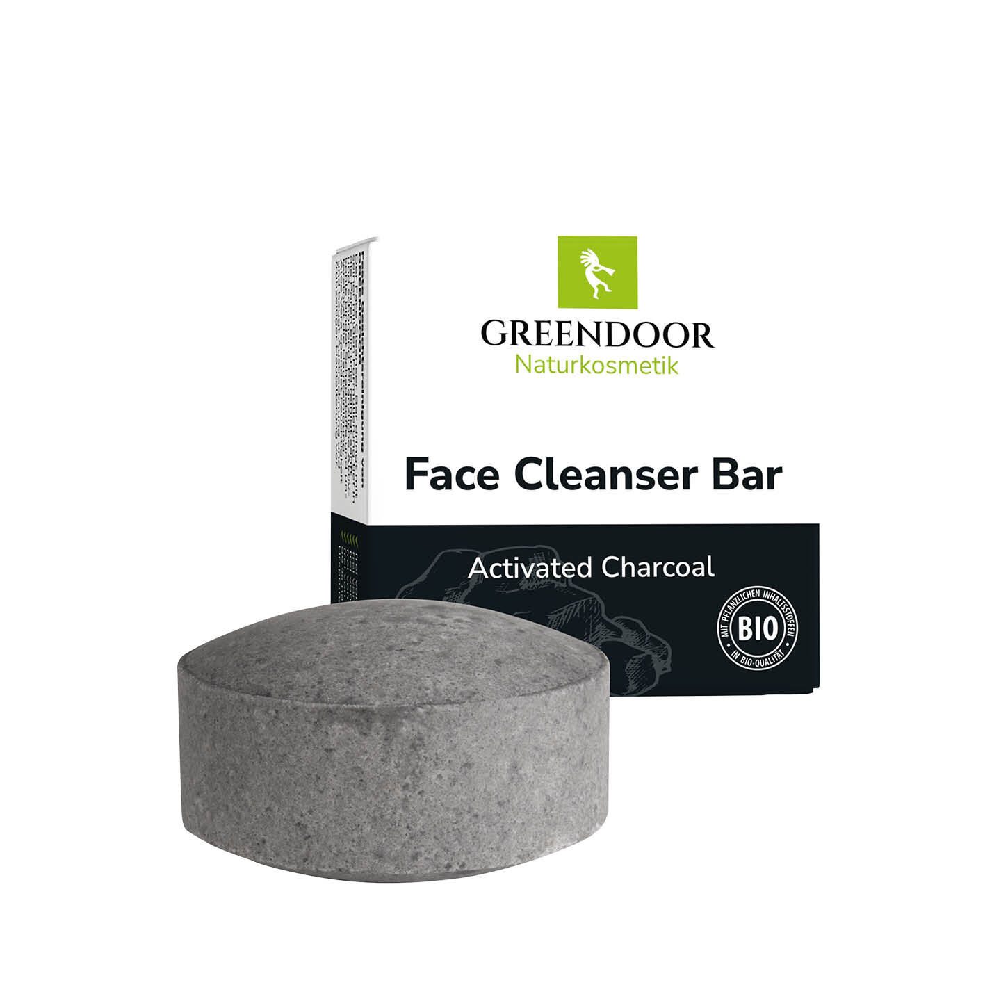 GREENDOOR Gesichtsseife Face Cleanser Bar Activated Charcoal