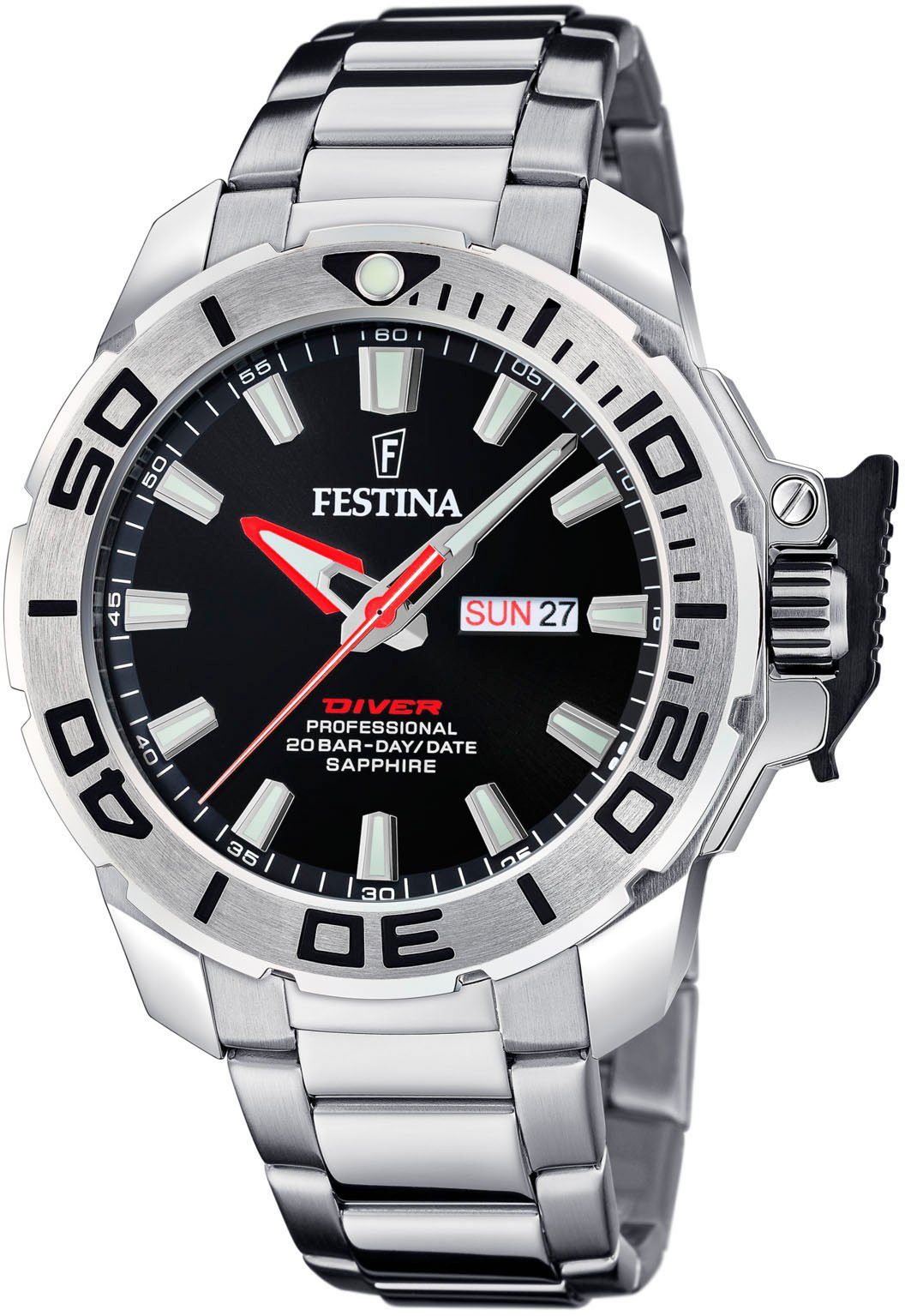 Festina Quarzuhr Diver Collection, F20665/4, (Set, 2-tlg., mit Wechselband), ideal auch als Geschenk | Quarzuhren