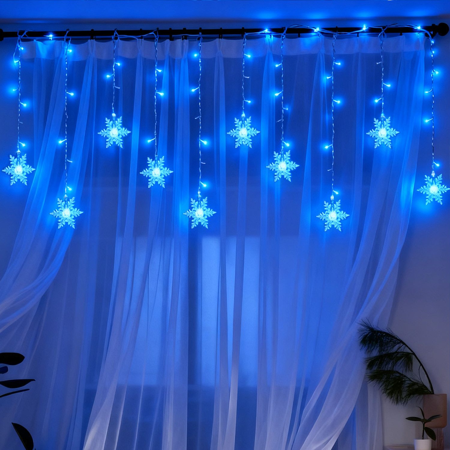 Rosnek LED-Lichterkette 31V, Schneeflocke, Speicherfunktion, für Fenster Ve günstig online kaufen