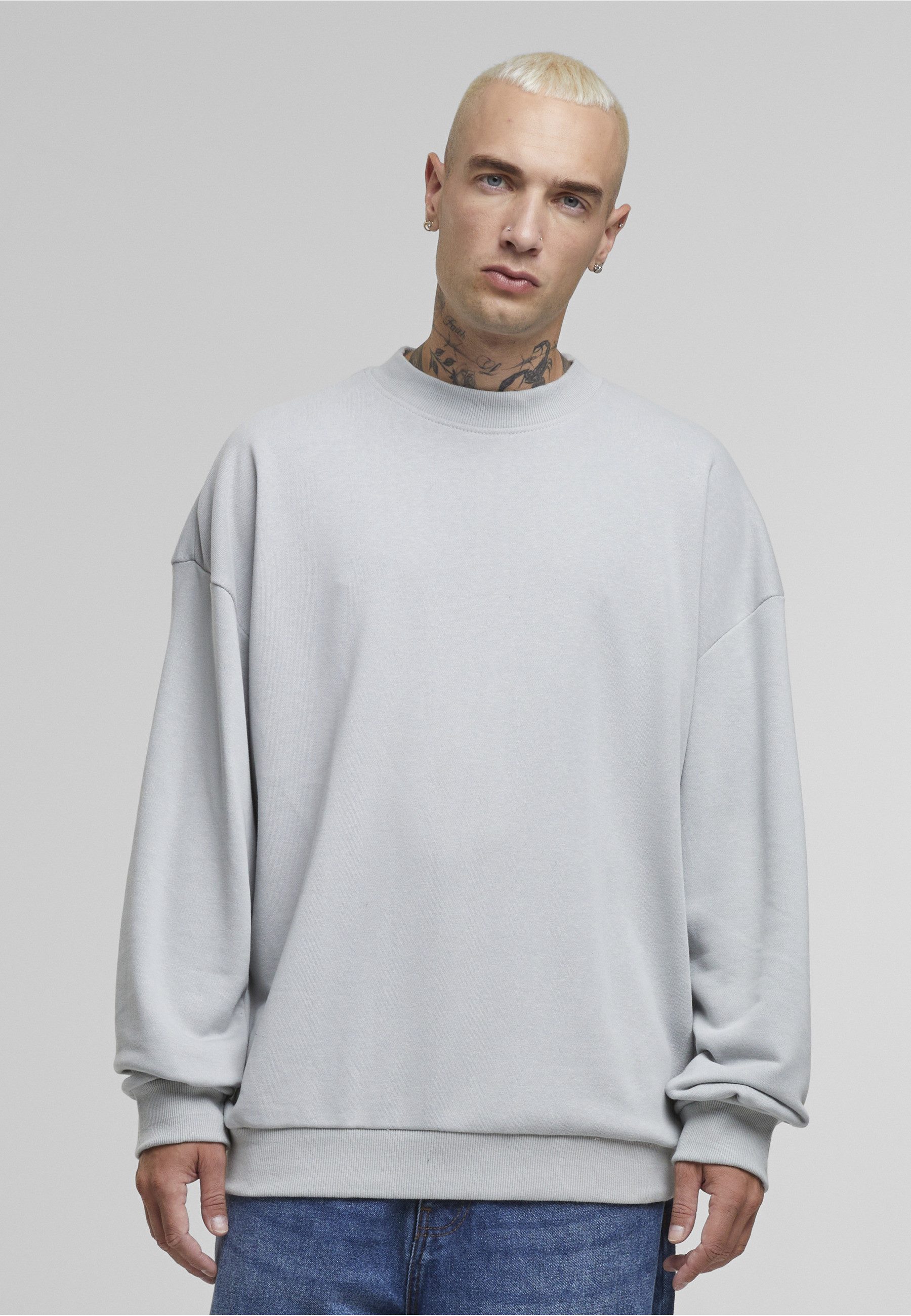 URBAN CLASSICS Rundhalspullover Urban Classics Light Terry Crew (1-tlg)