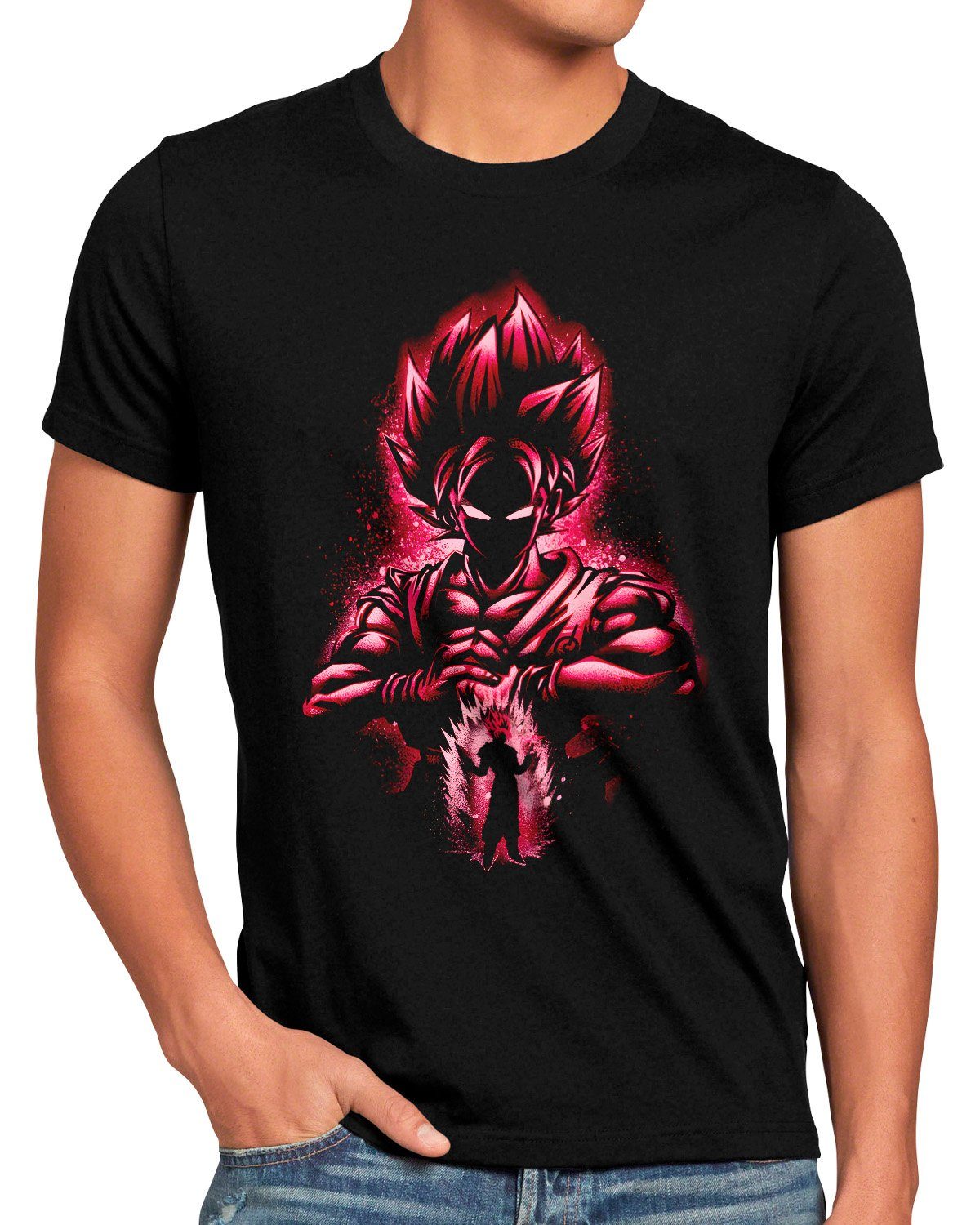 style3 Print-Shirt Herren T-Shirt Super Kaio-ken super dragonball z gt songoku breakers the kakarot