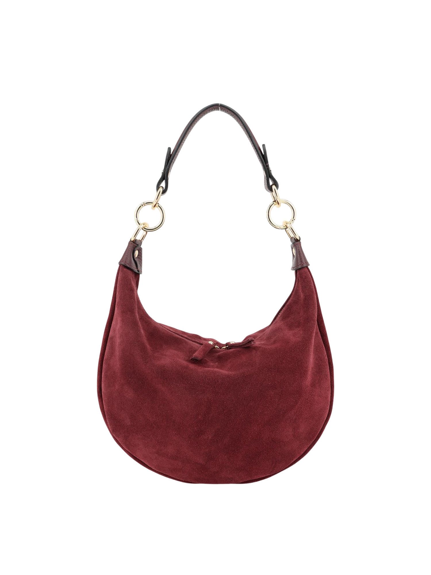 Schultertasche Elegante Wildleder Handtasche – 100% Echtleder, Made in Italy
