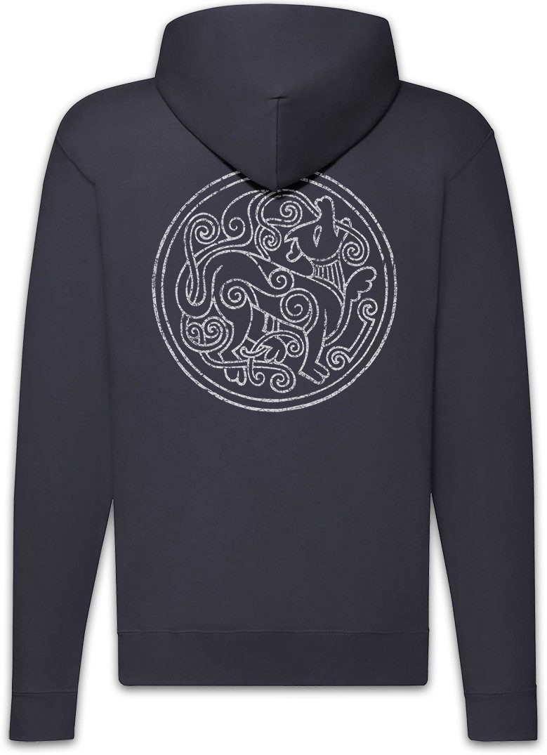 Urban Backwoods Sweatjacke Norse Circle Zipper Hoodie Hugin Munin Walhalla Raben Odhin Wikinger (1-tlg) Vikings Wotan Thor Loki