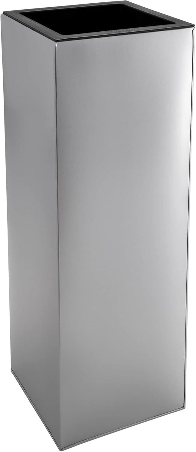 VIVANNO Pflanzkübel Zink BLOCK Säule - Silber Matt (1 St), 29x29x80 cm günstig online kaufen