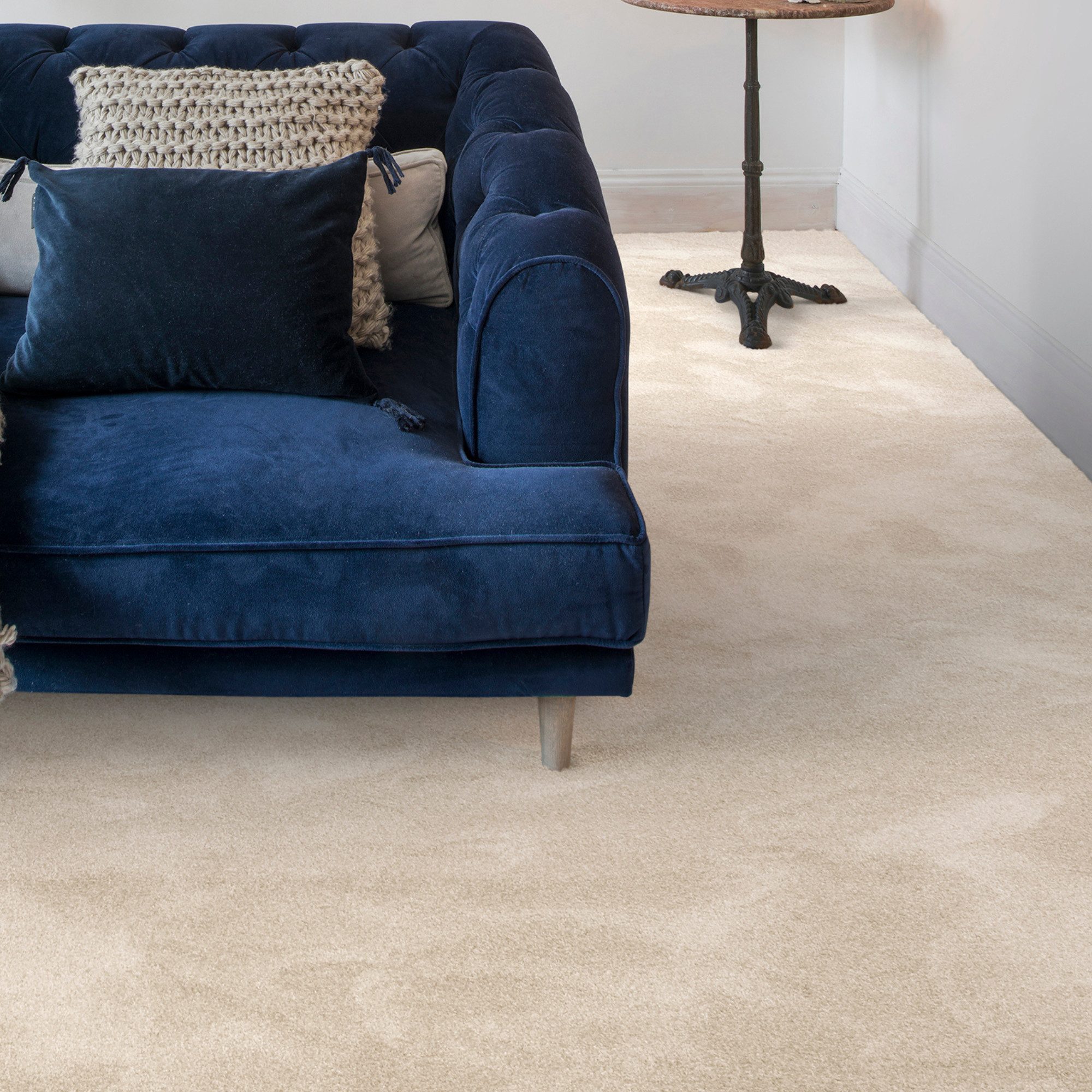 Andiamo Teppichboden Levin, Velours, Gesamthöhe 10 mm, Luxusklasse LC2, rechteckig, Uni Farben, Breite 400 cm oder 500 cm, weiche Qualität