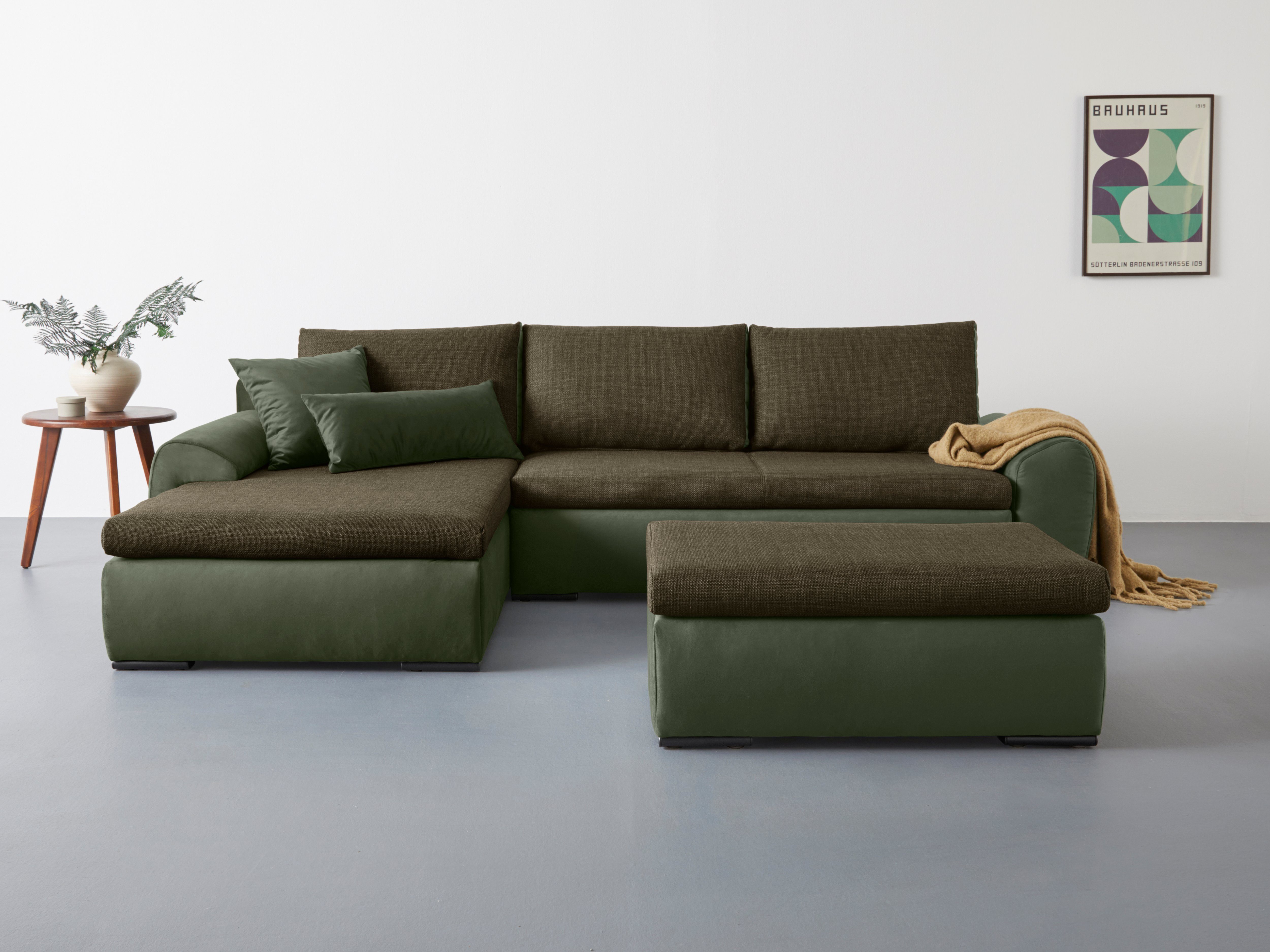Home affaire Win L-Form, B: 285 cm - OTTO. Verlässliche Qualität., 2 Zierkissen, optional Bettfunktion & Bettkasten