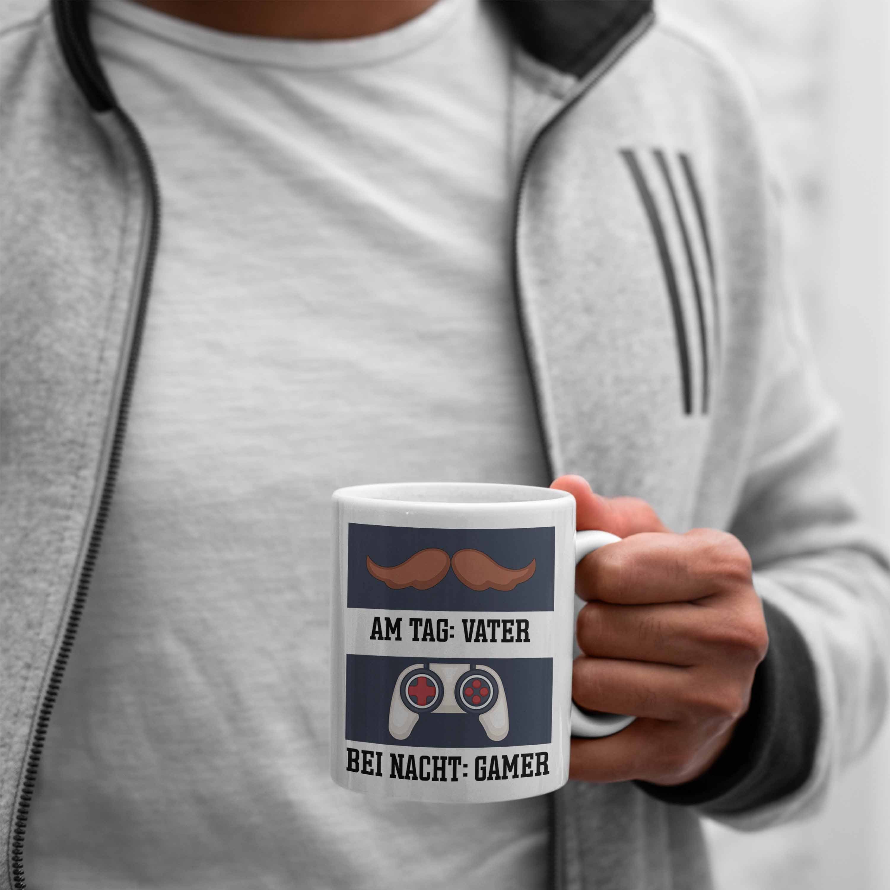 Weiss Tasse Geschenk Vater Nacht Geschenkidee Papa Spruch Vatertag Gamer Trendation Bei Tasse