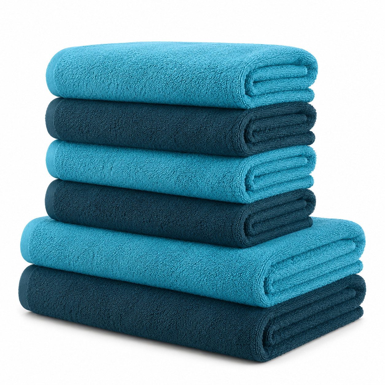 BRB HOME Handtuch Set, (Handtuch-Set, 6-St), 100% Baumwolle, Premium Handtuch Set