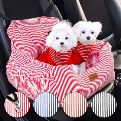 Wahre Tierliebe Hunde-Transportbox Premium Hunde Autositz inkl. Sicherheitsgurt bis 12,00 kg, Verschiedene Größen, Verschiedene Farben