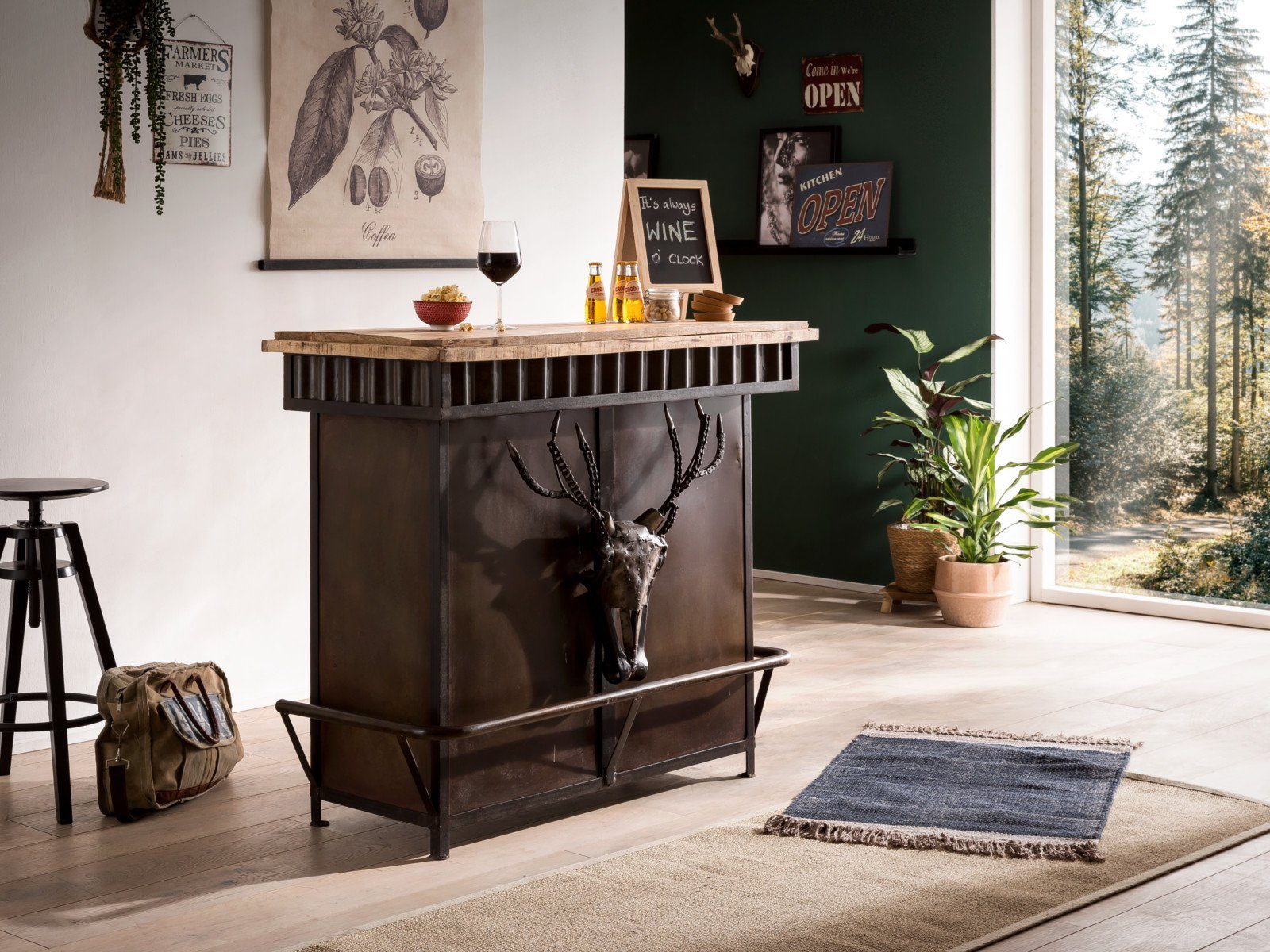 massivum Weinregal Yorkshire Bartisch Tresen Theke Industrial Design
