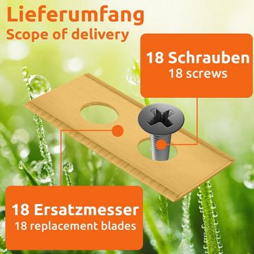 ECENCE Mährobotermesser Ersatzmesser für Rasen-Mähroboter 18 Stück mit (18-St)