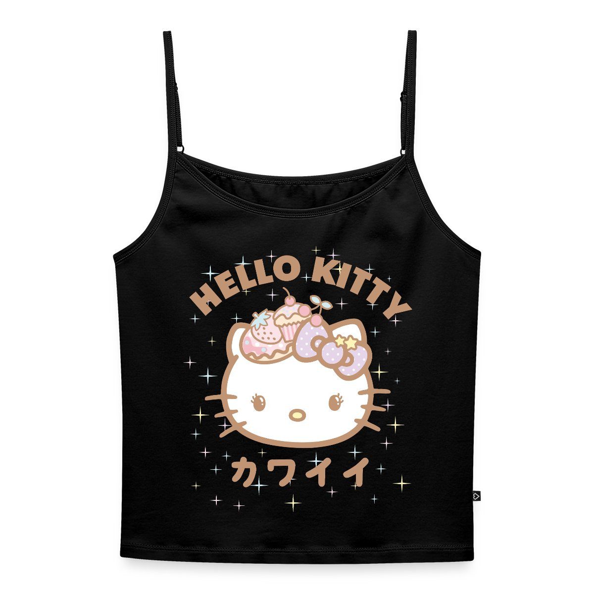 Spreadshirt Spaghettitop Hello Kitty Kawaii Stil Frauen Spaghetti Tank Top (1-tlg)