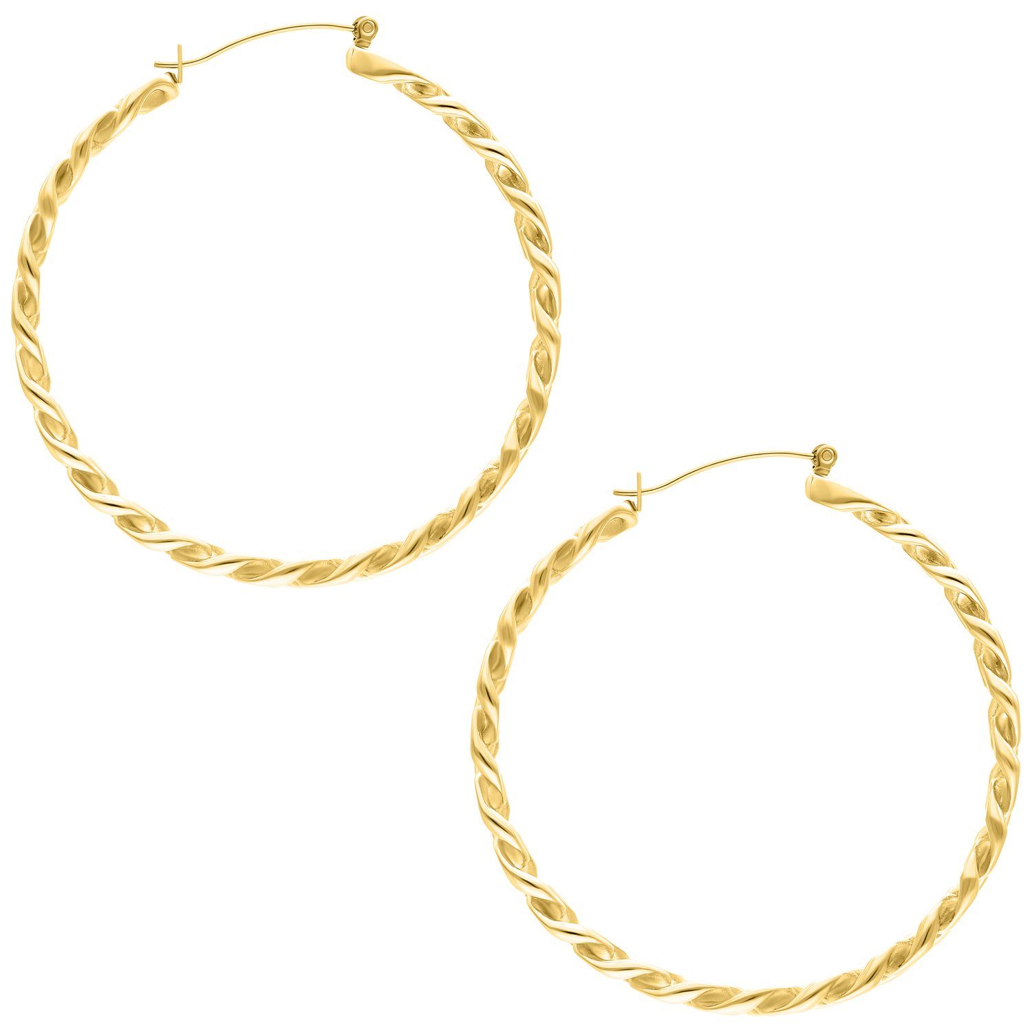 Wildcat Paar Creolen Curbchain Hoops, Hochglanzpoliert,Wasserfest günstig online kaufen