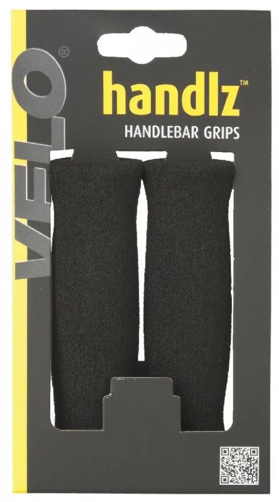 Velo Fahrradlenkergriff VELO MTB Griffe, Moosgummi, schwarz, hart, ergonomisch, 125mm, rutschf